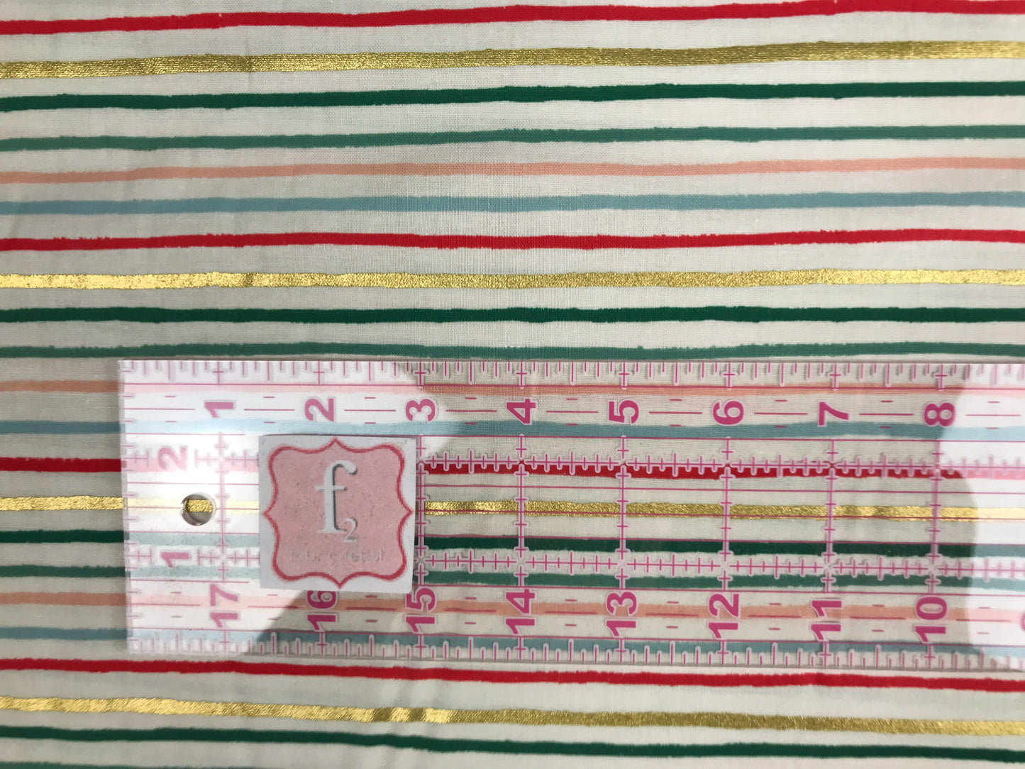 rifle paper co cotton steel holiday classics festive stripe multi gold metallic Fabric Fetish