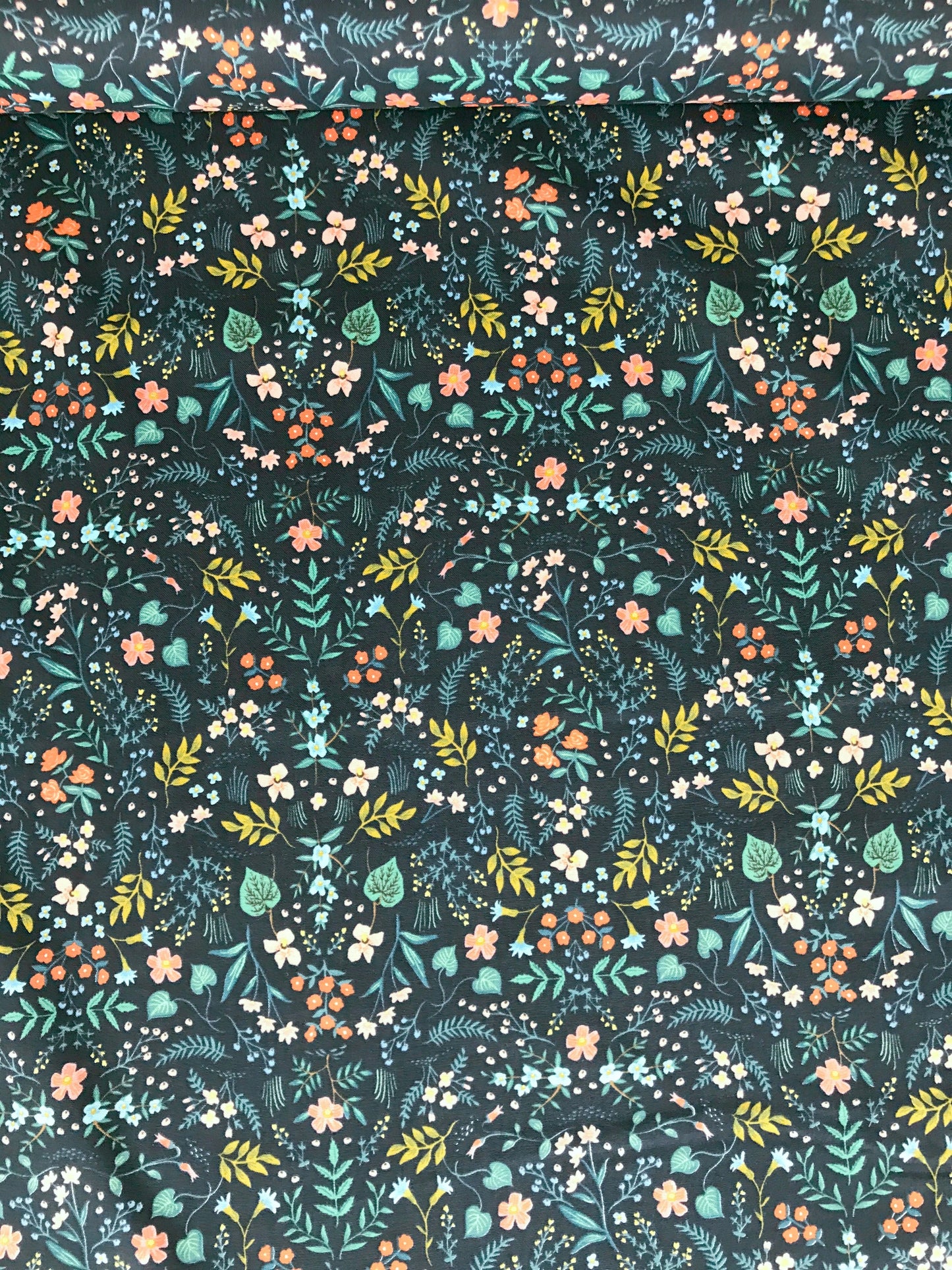 Wildwood Navy Metallic - Wildwood - Rifle Paper Co - Cotton + Steel