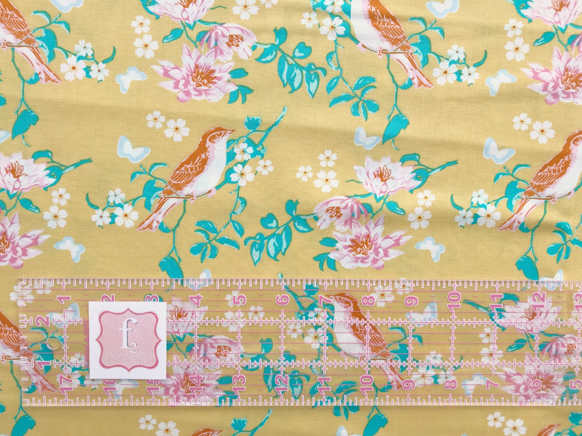 freespirit fabrics songbird darling meadow mustard Fabric Fetish