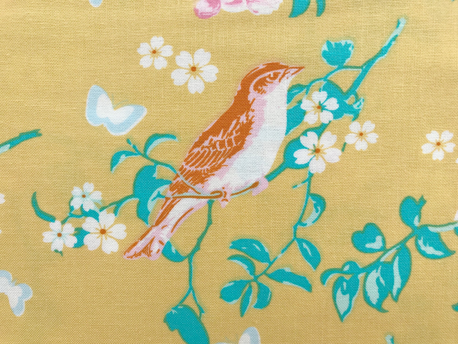 freespirit fabrics songbird darling meadow mustard Fabric Fetish