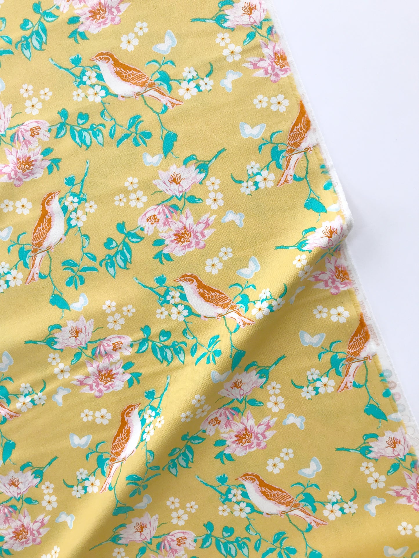 freespirit fabrics songbird darling meadow mustard Fabric Fetish