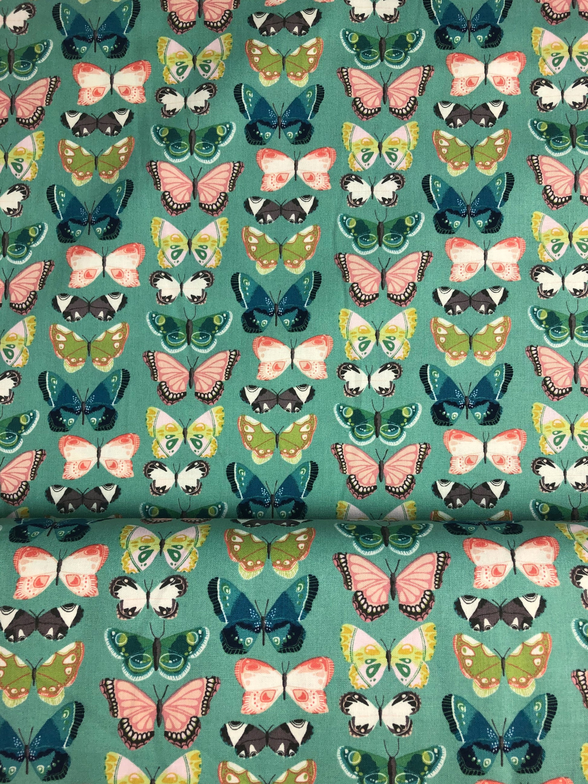 riley blake fabric katherine lenius midsummer meadow flutter seaglass Fabric Fetish