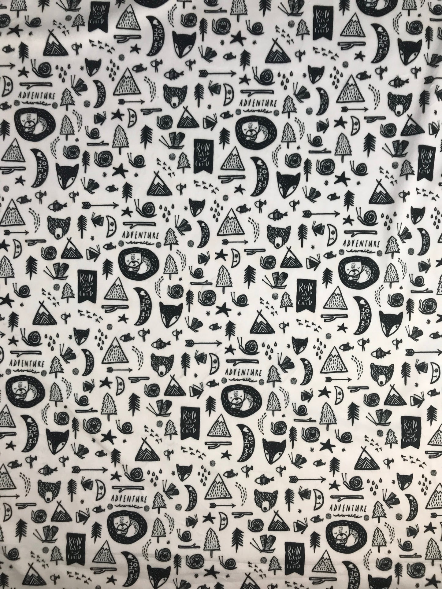 dear stella forest dreaming minky fabric white Fabric Fetish