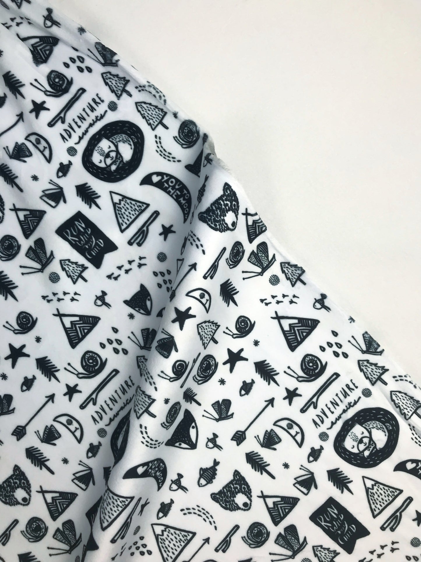 dear stella forest dreaming minky fabric white Fabric Fetish