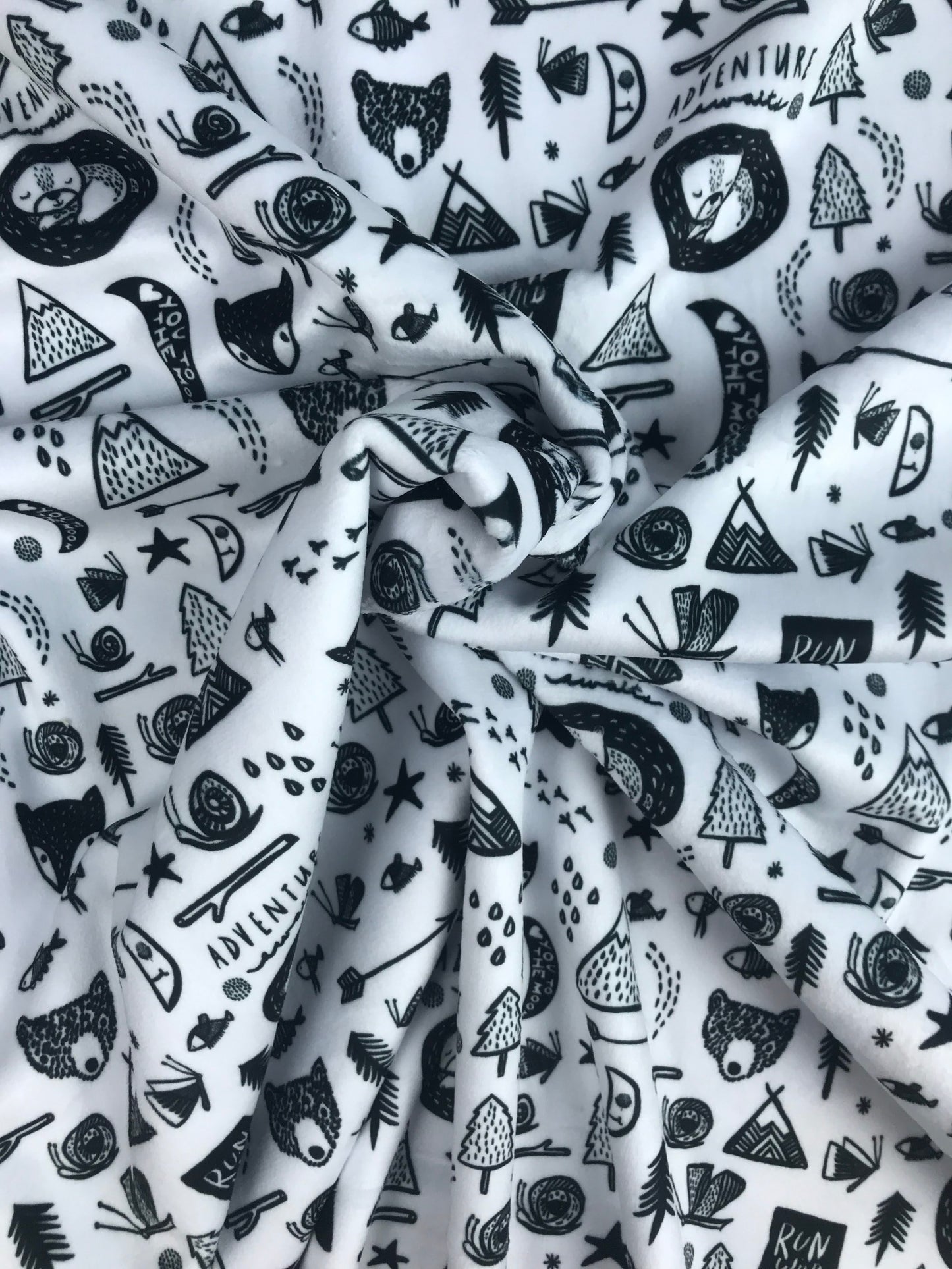 dear stella forest dreaming minky fabric white Fabric Fetish