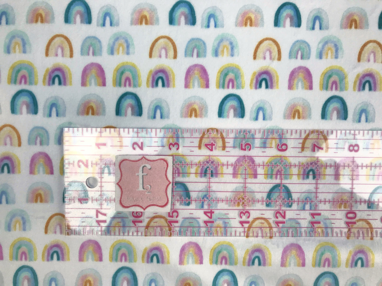 dear stella rainbow minky fabric white Fabric Fetish