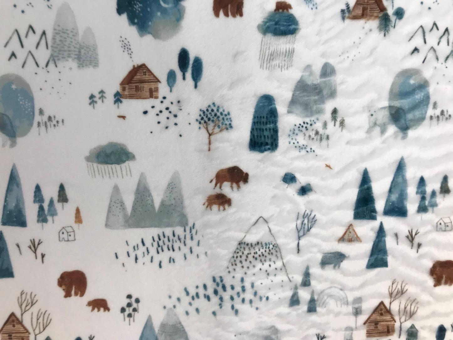 dear stella forest dreamscape minky fabric white Fabric Fetish