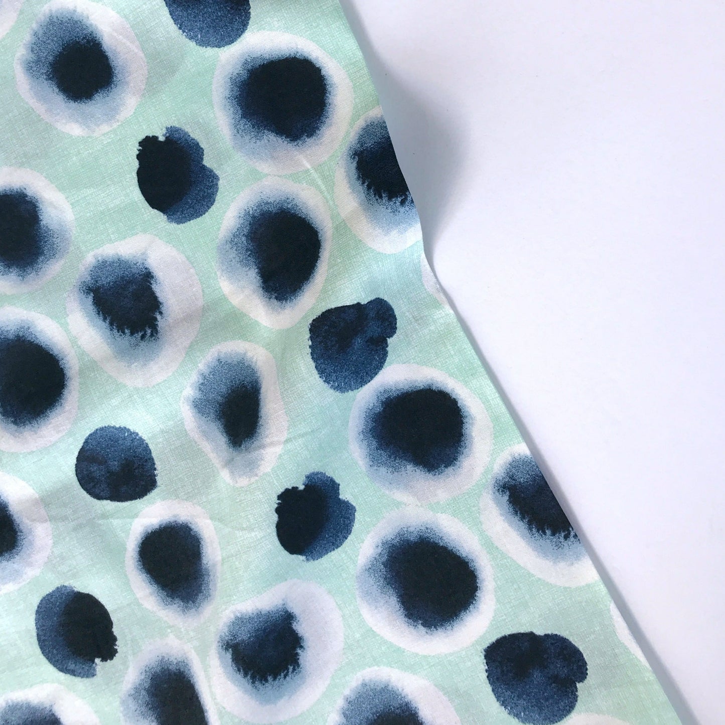3 wishes charisma ink dot light green fabric fetish