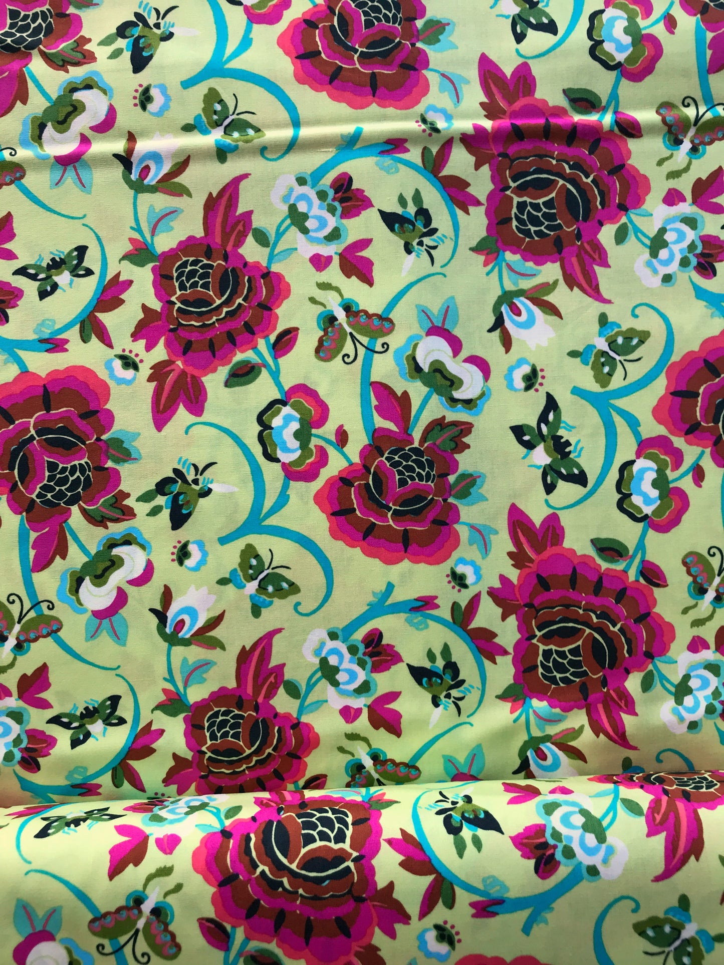 freespirit fabrics natural beauty field folly lime Fabric Fetish