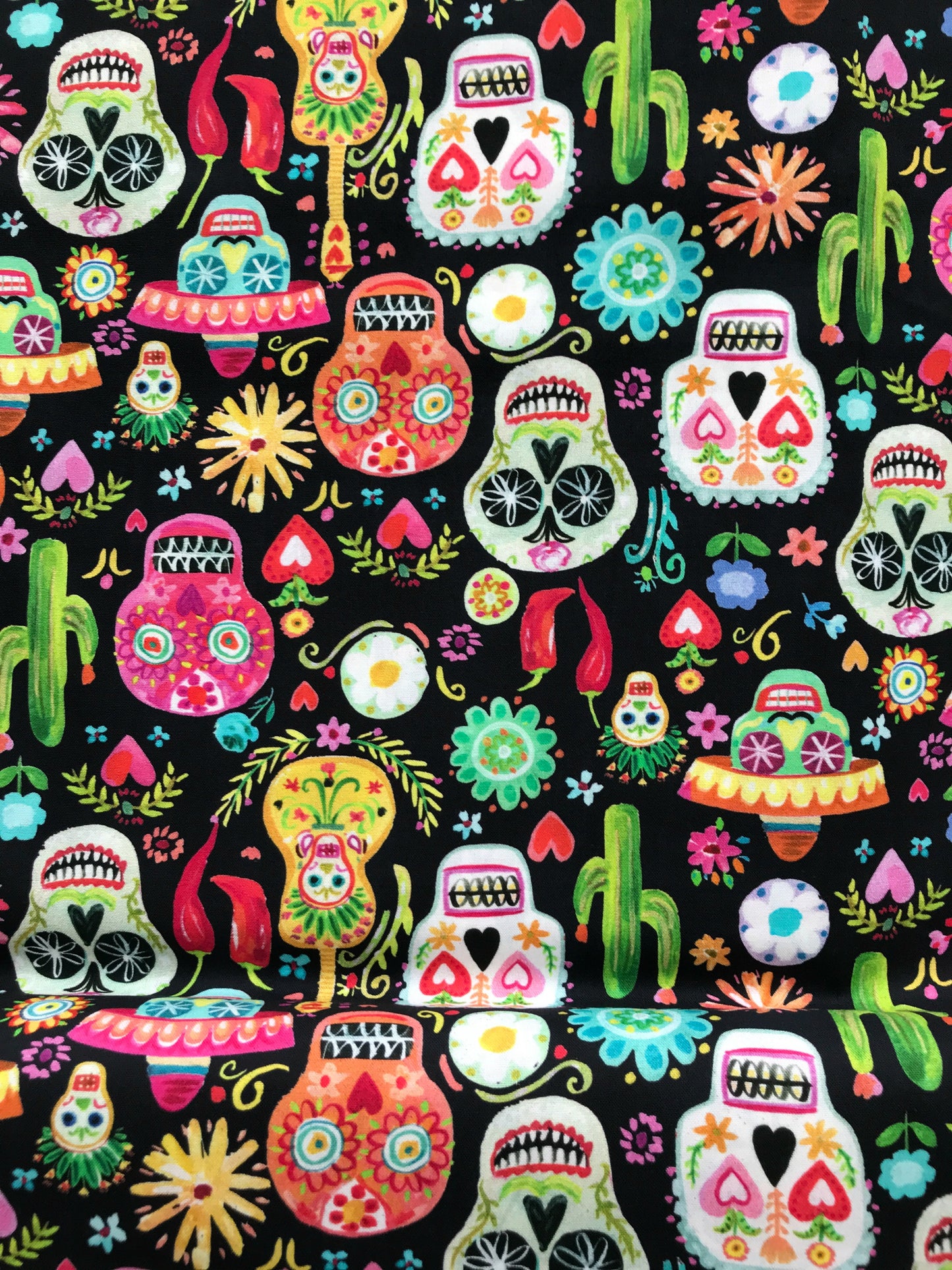 dear stella fabric viva mexico august wren day of the dead Fabric Fetish