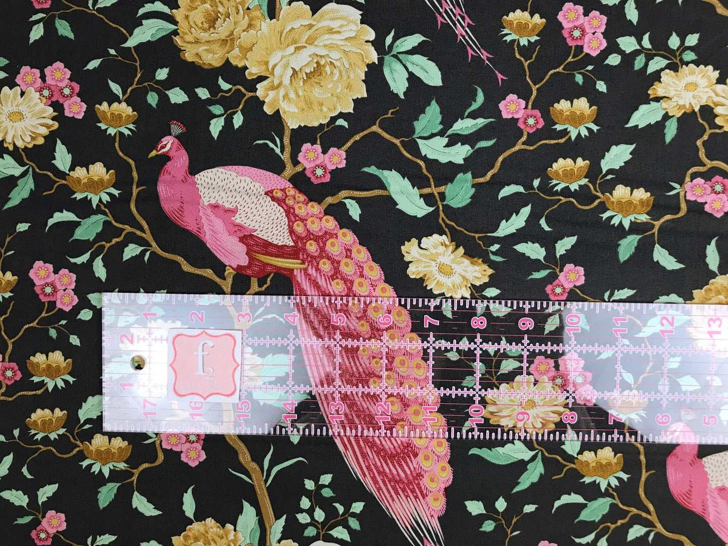 tilda fabrics chic escape peacock tree grey Fabric Fetish