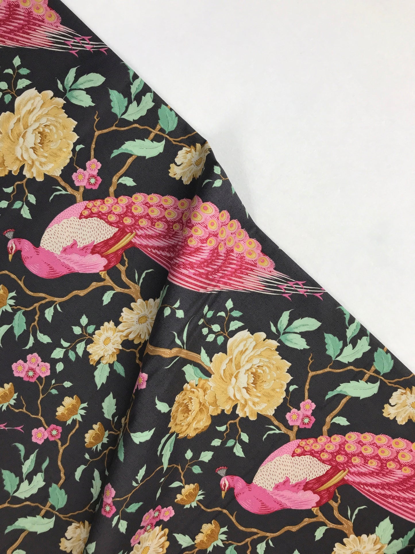 tilda fabrics chic escape peacock tree grey Fabric Fetish