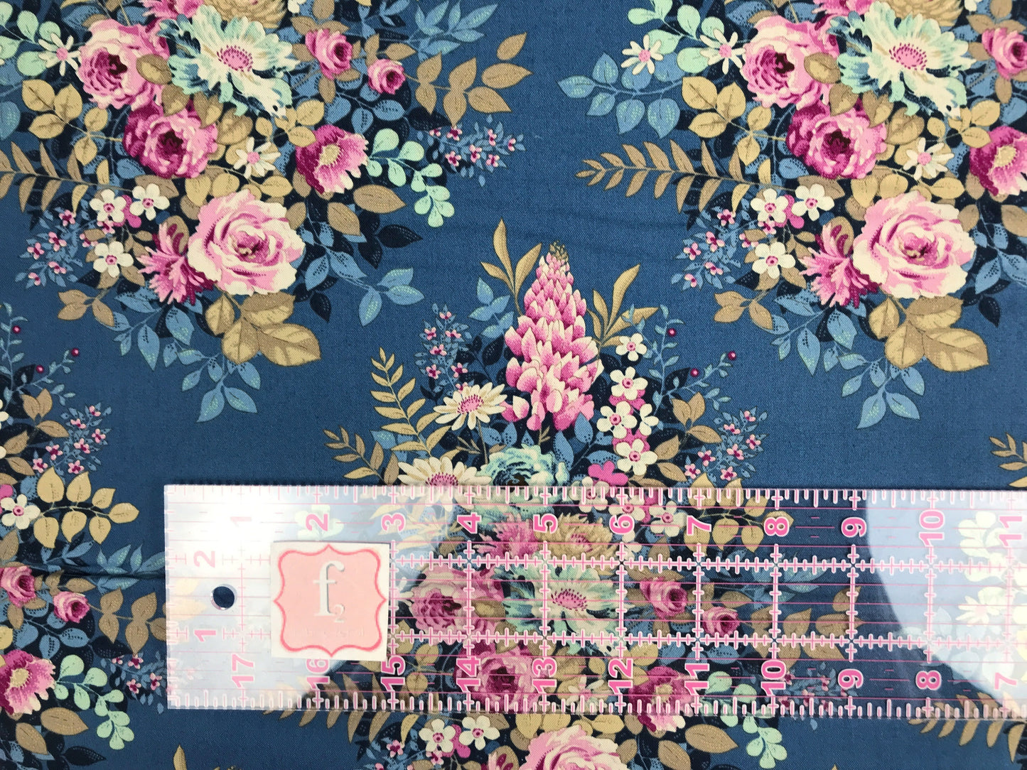 tilda fabrics chic escape whimsyflower blue Fabric Fetish