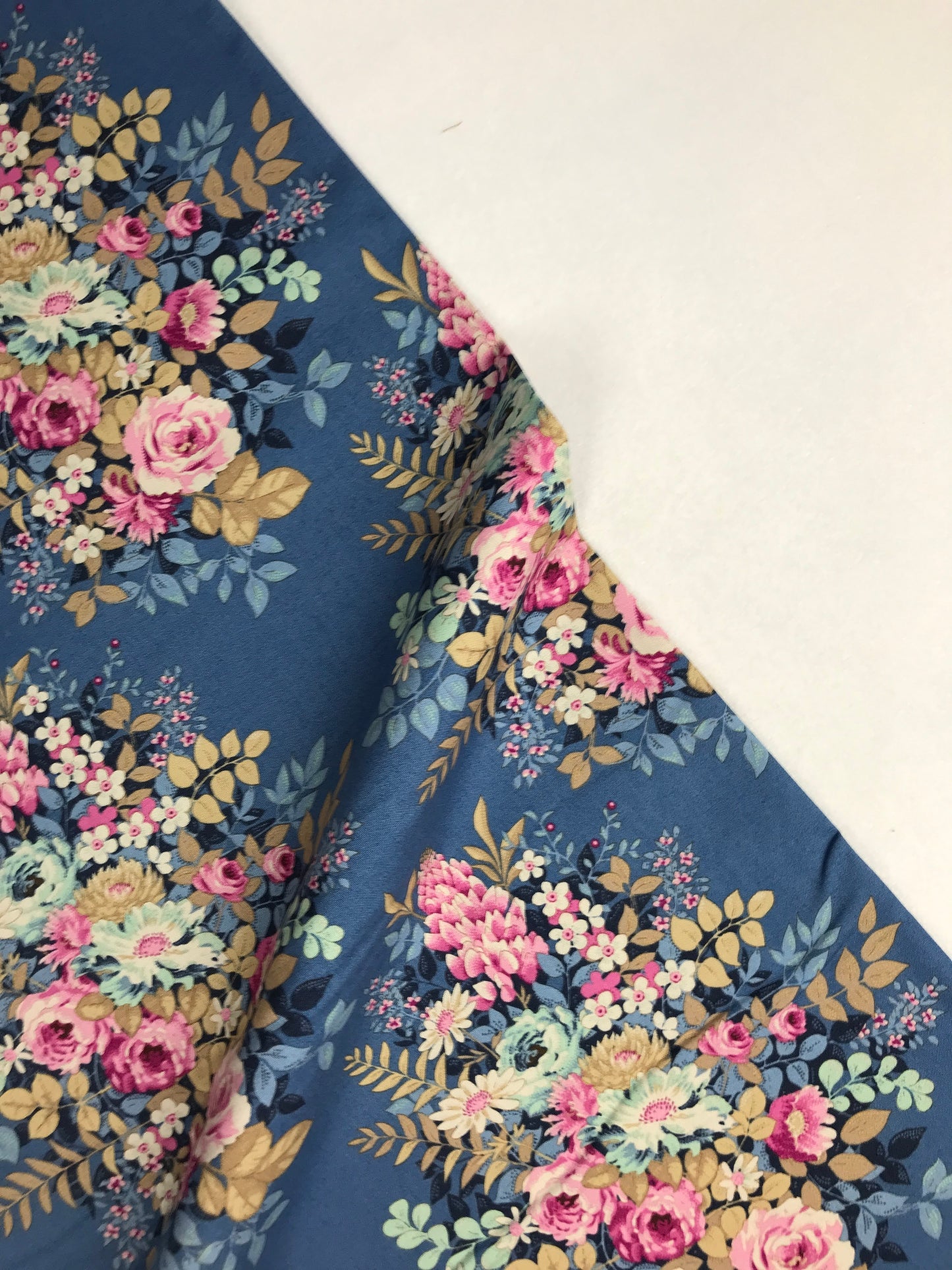 tilda fabrics chic escape whimsyflower blue Fabric Fetish