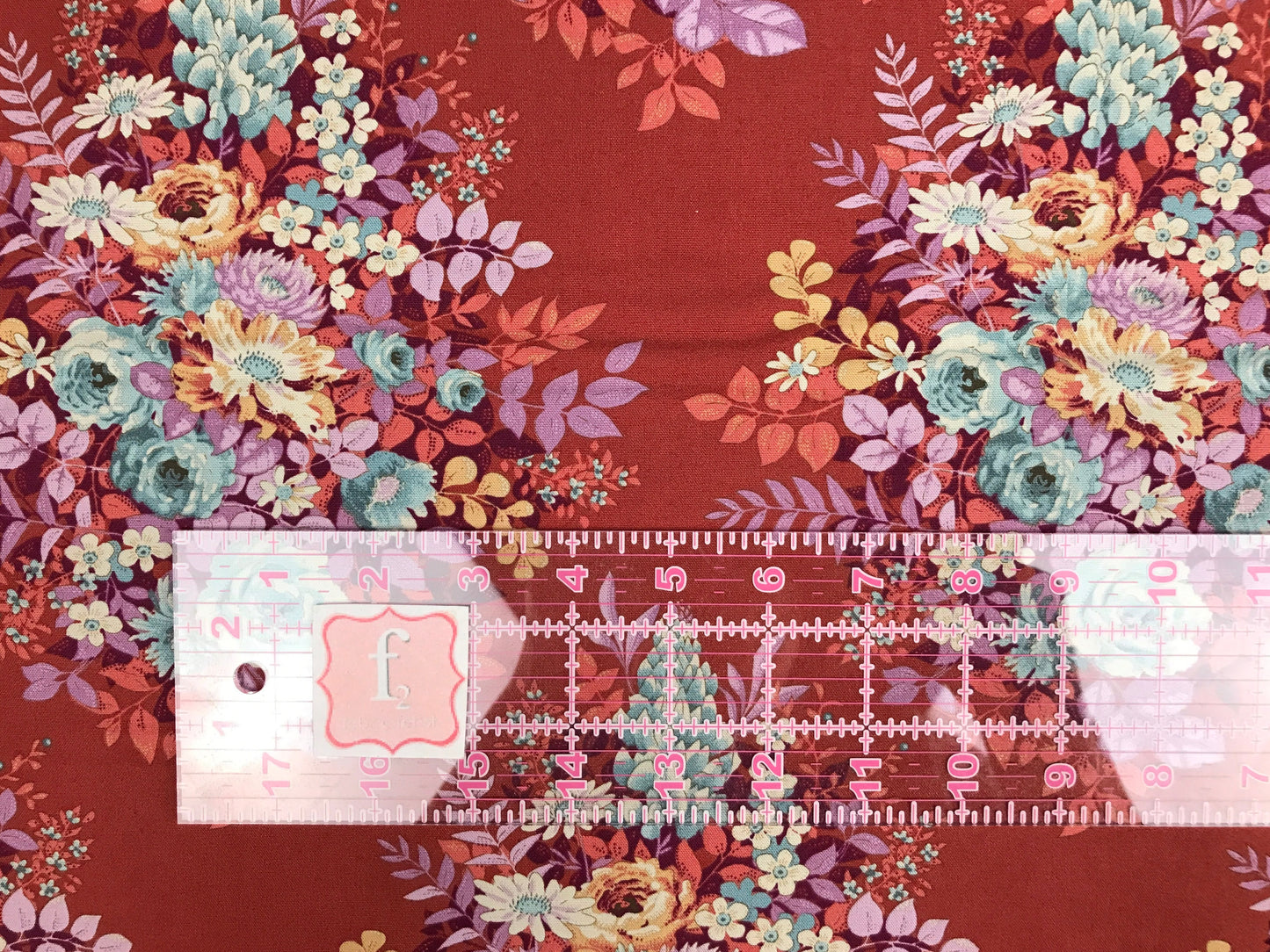 tilda fabrics chic escape whimsyflower rust Fabric Fetish