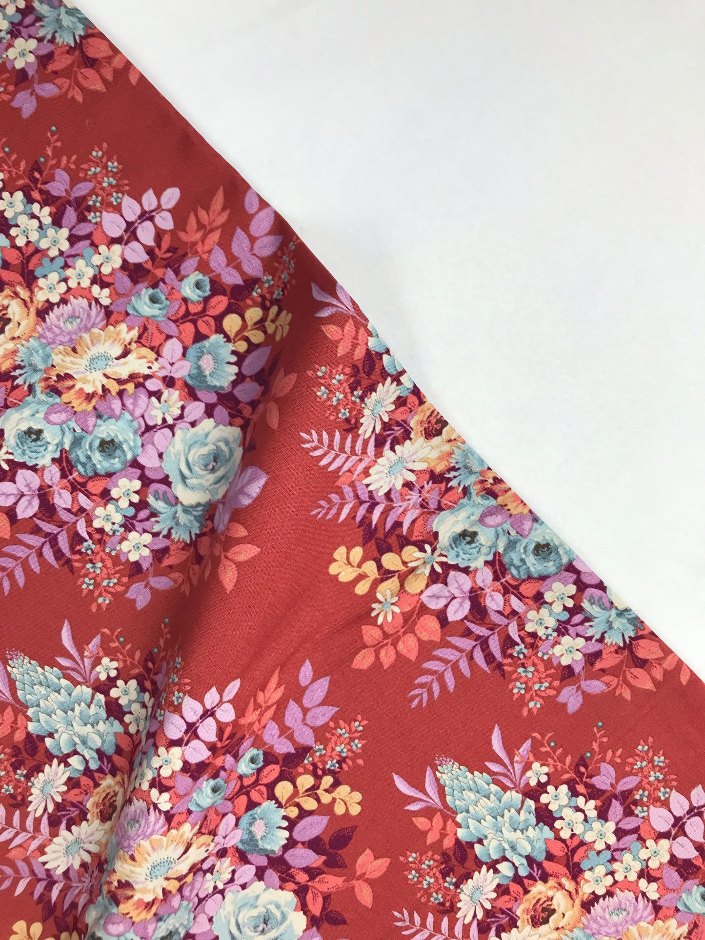 tilda fabrics chic escape whimsyflower rust Fabric Fetish