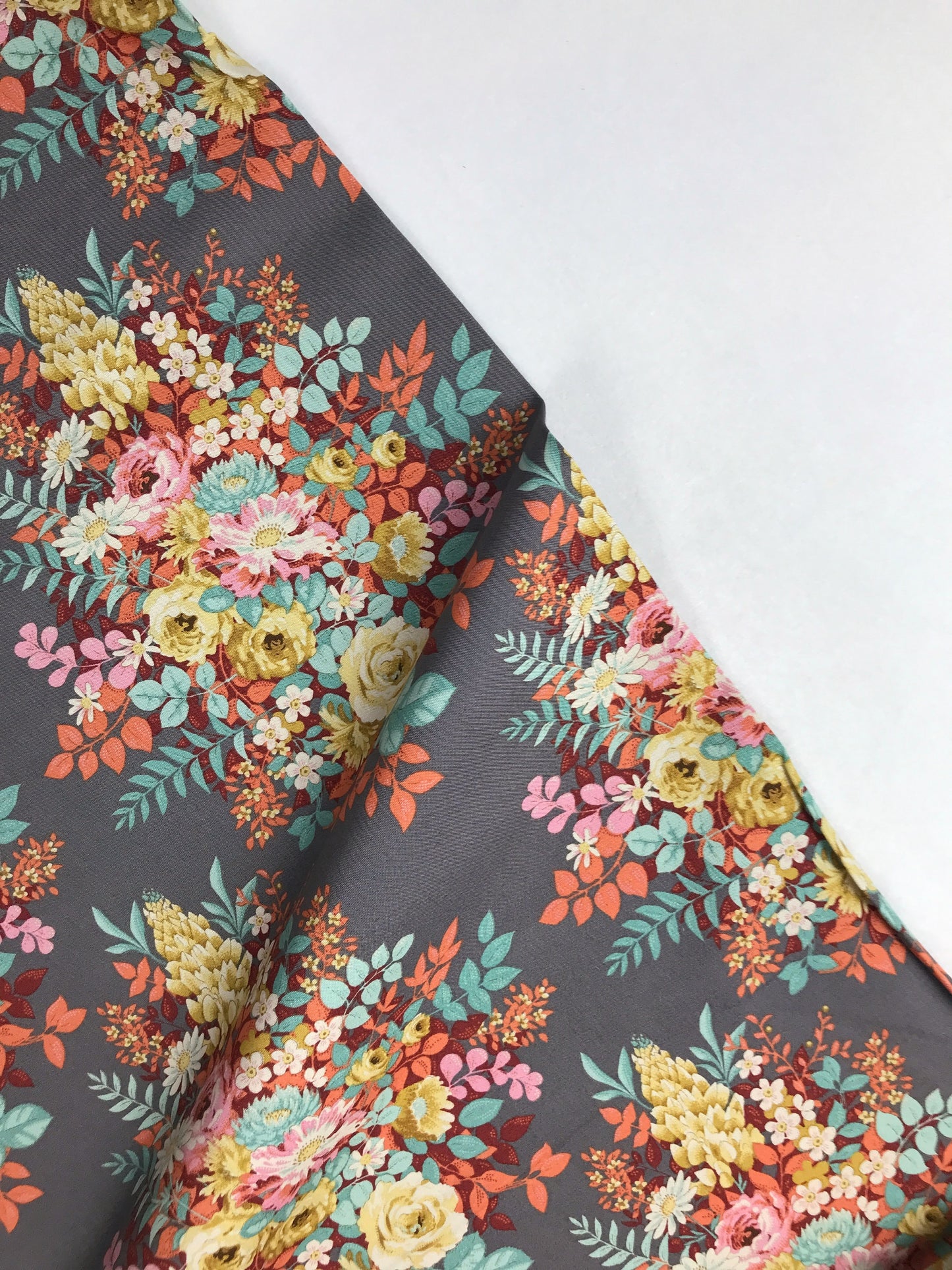tilda fabrics chic escape whimsyflower grey Fabric Fetish