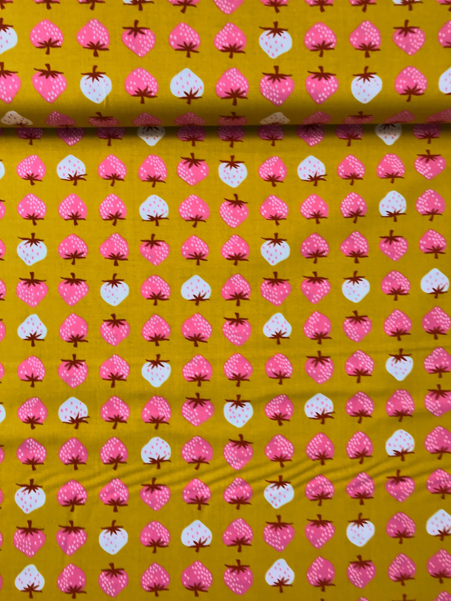 ruby star society for moda fabric kimberly kight strawberry friends goldenrod Fabric Fetish