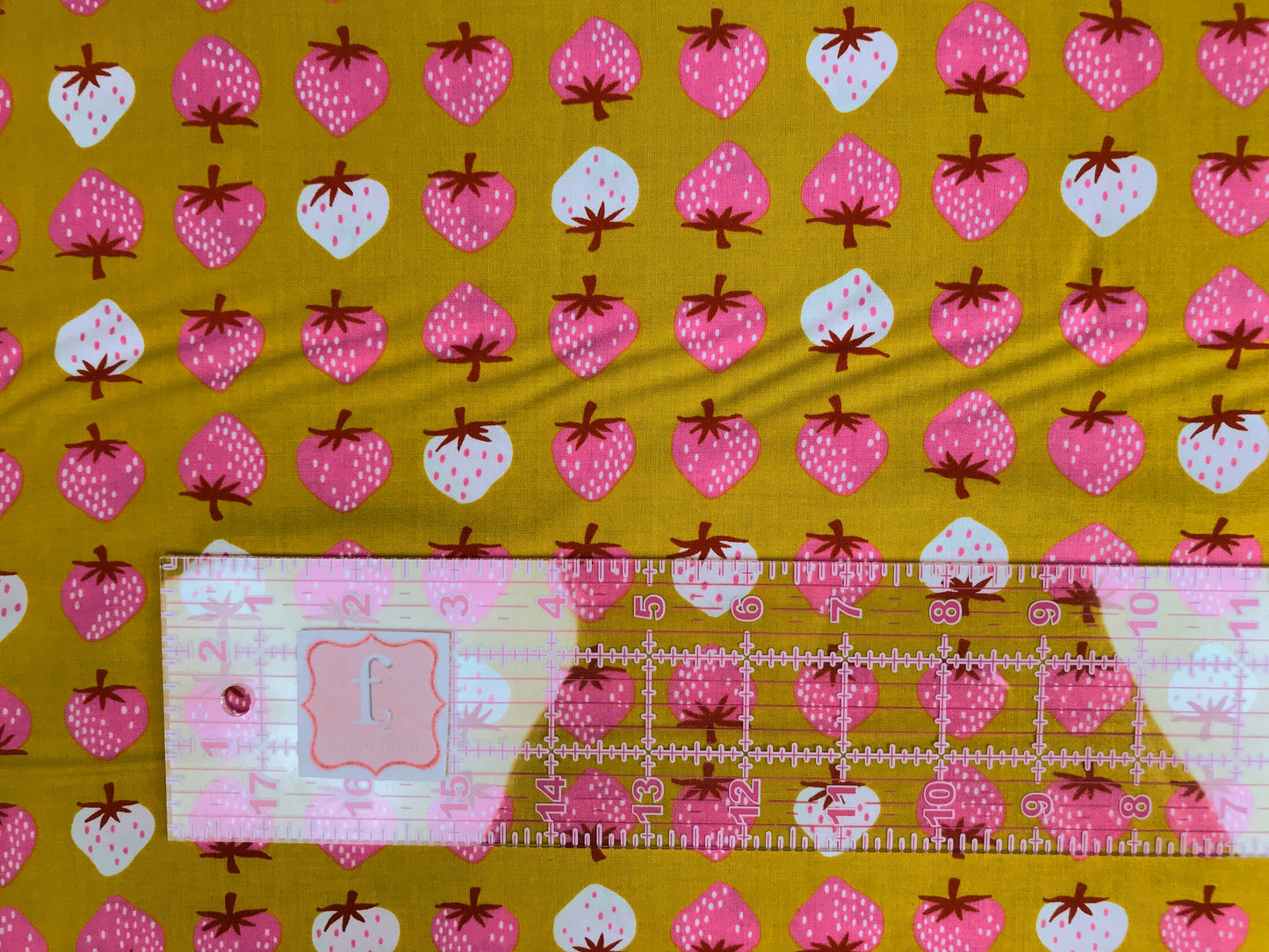 ruby star society for moda fabric kimberly kight strawberry friends goldenrod Fabric Fetish