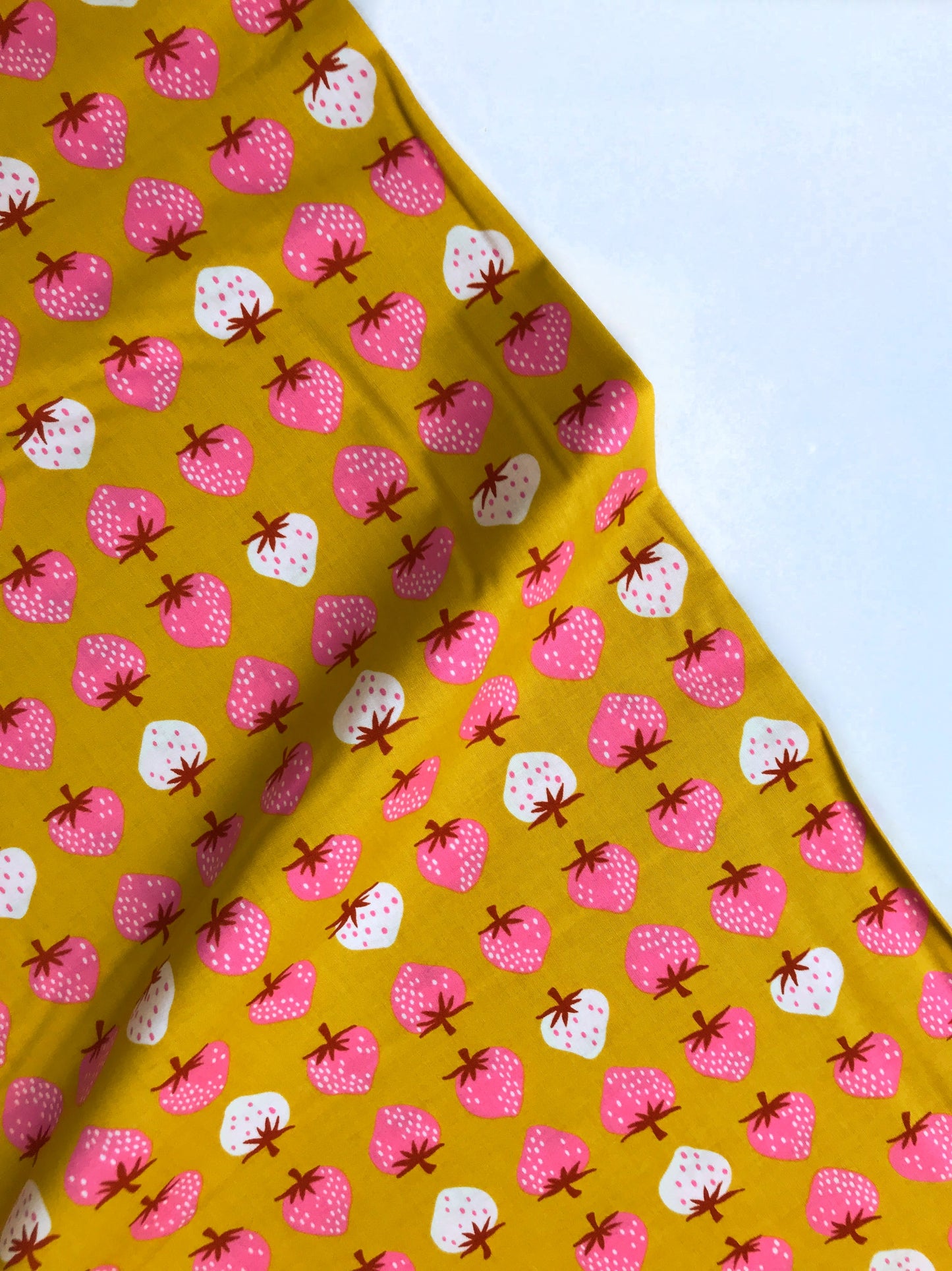 ruby star society for moda fabric kimberly kight strawberry friends goldenrod Fabric Fetish