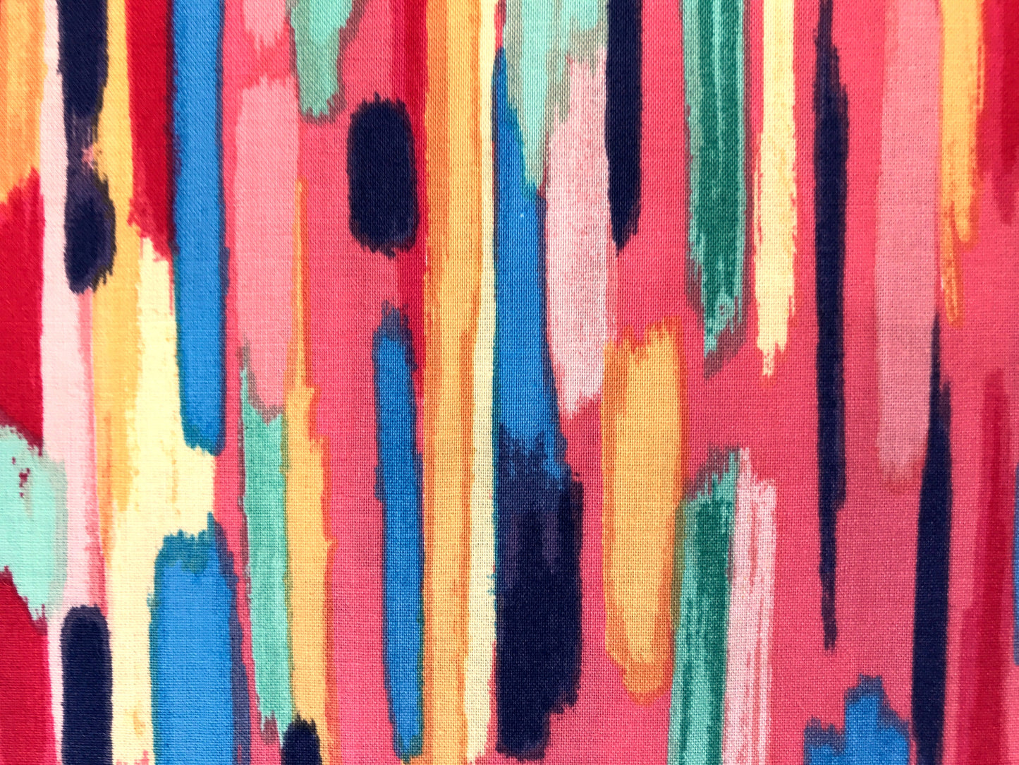 clothworks fresh meadow brush strokes coral Fabric Fetish