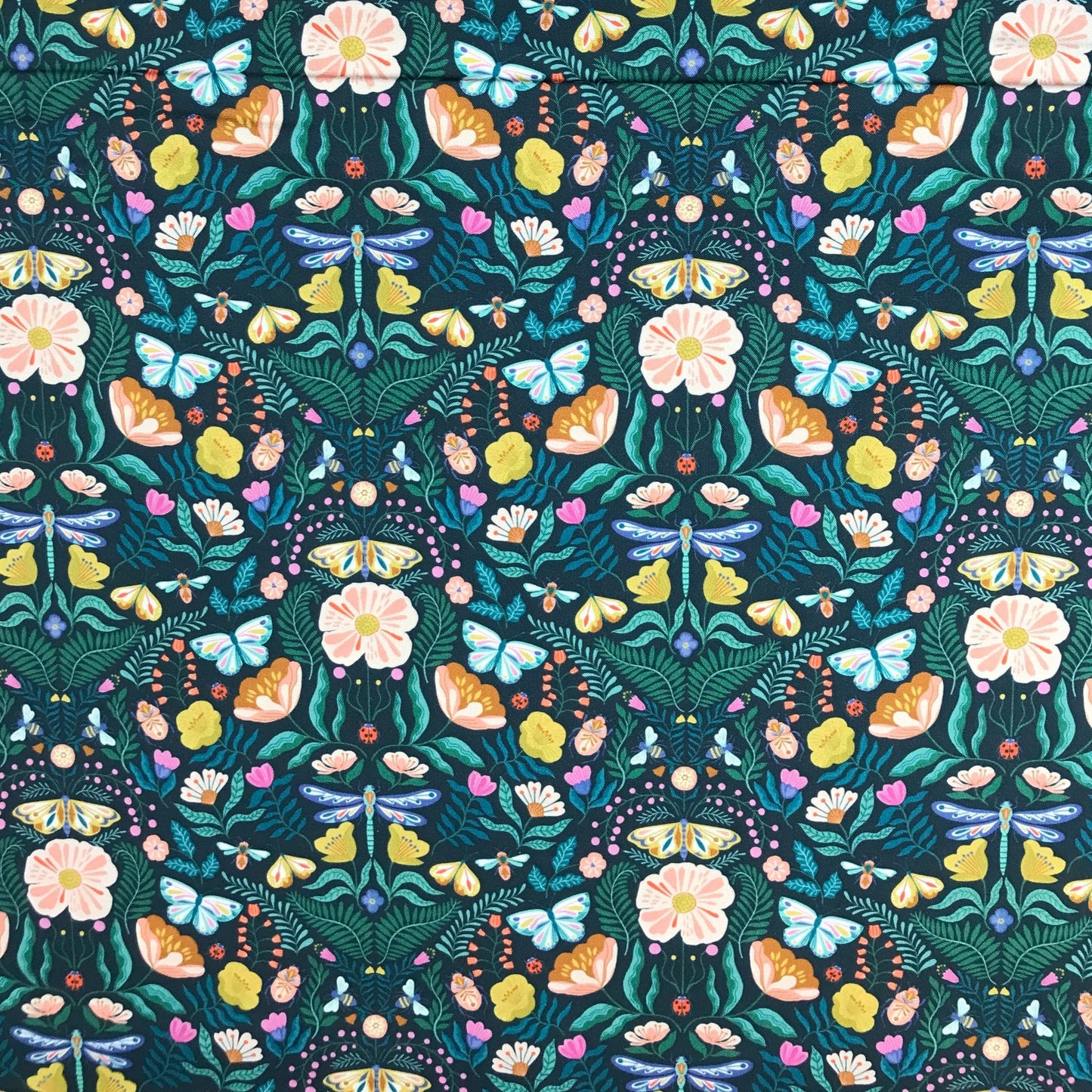 dashwood studio flutter by bethan janine mirror butterfly pink quilters cotton flut2077 Fabric Fetish