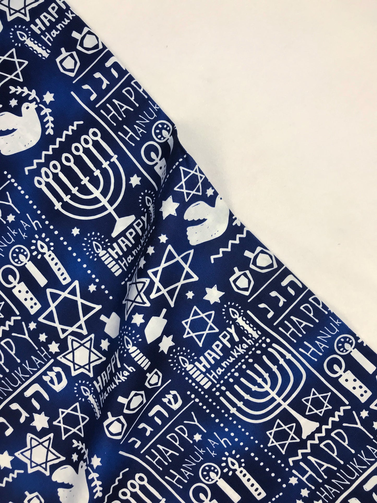 alexander henry fabric happy hanukkah 8 days dark blue Fabric Fetish