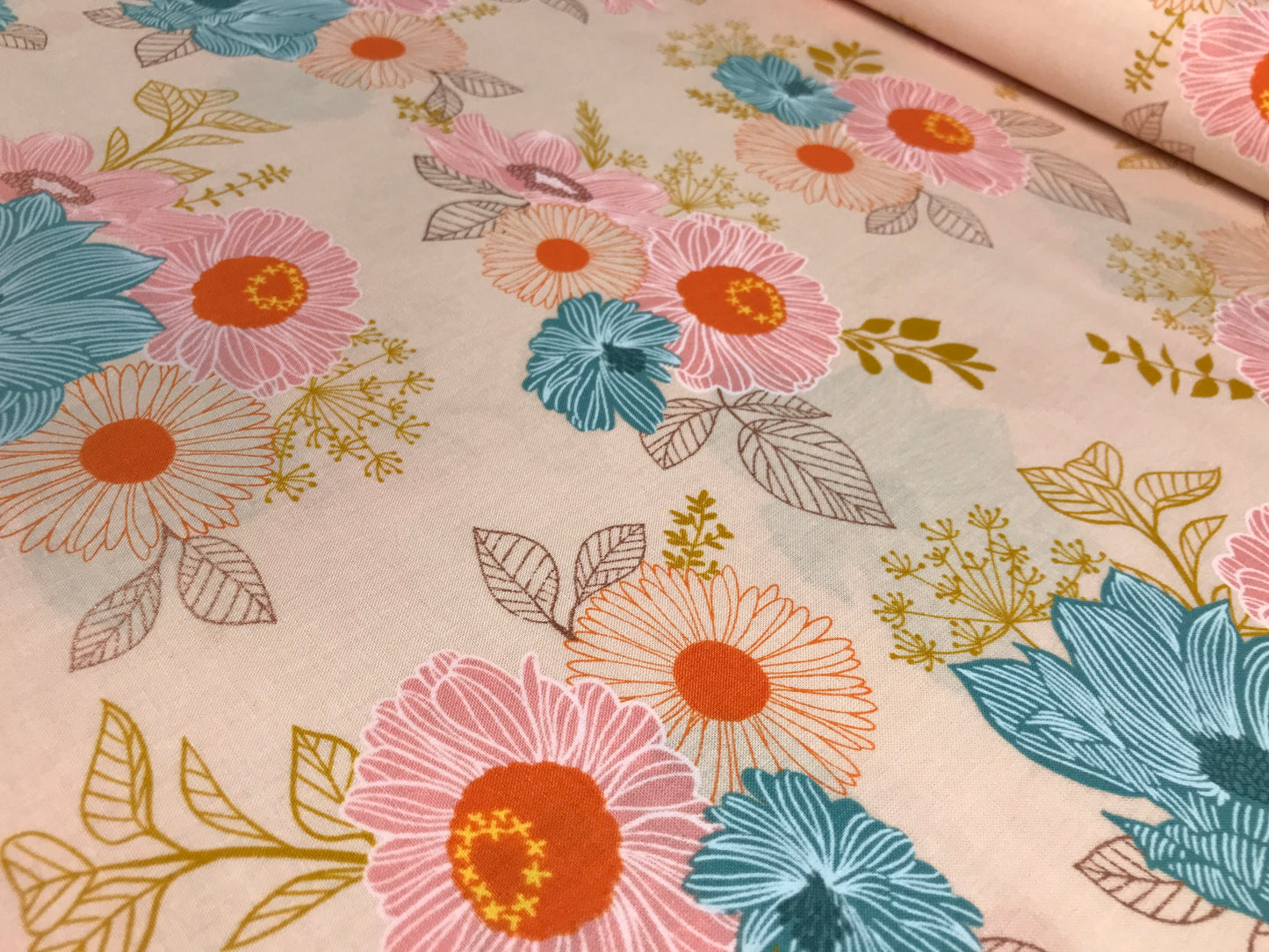 ruby star society for moda fabric melody miller elixir salon peach cream Fabric Fetish