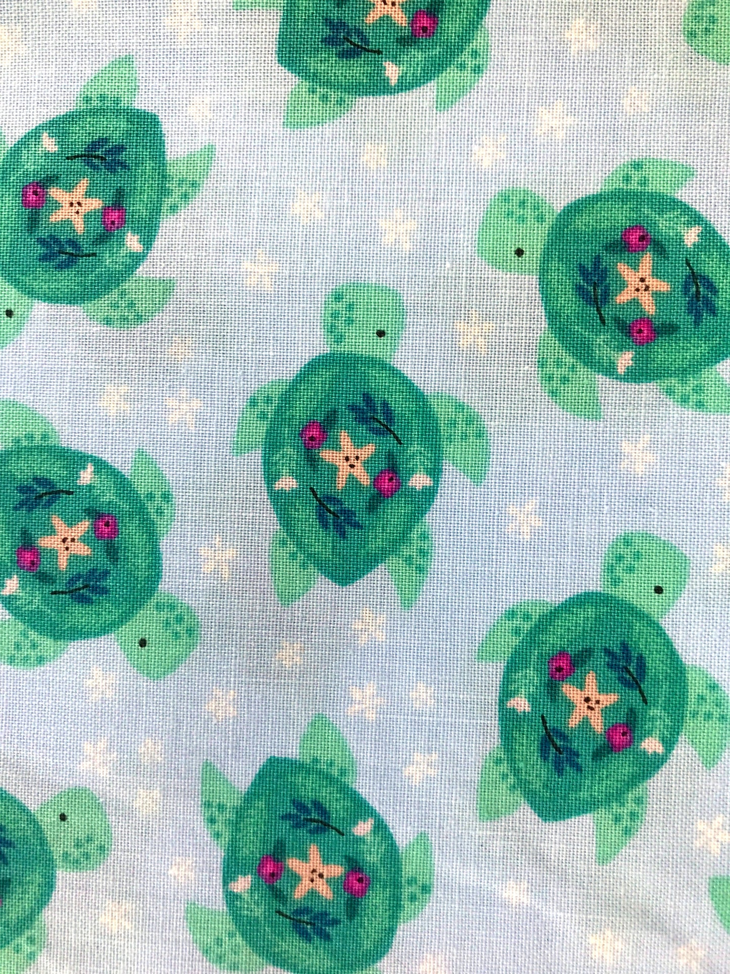 dear stella you me and the sea sea turtles aqua Fabric Fetish