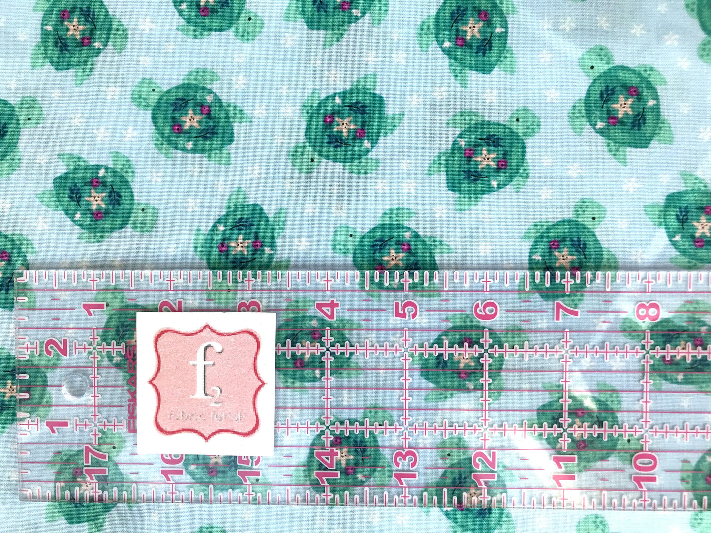 dear stella you me and the sea sea turtles aqua Fabric Fetish