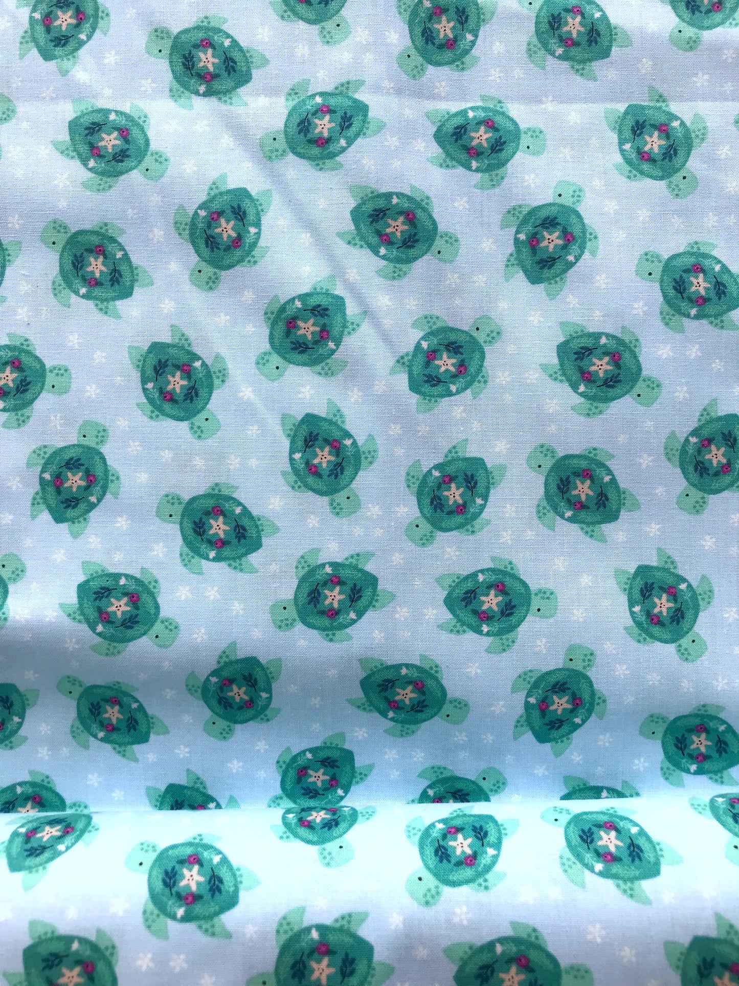 dear stella you me and the sea sea turtles aqua Fabric Fetish