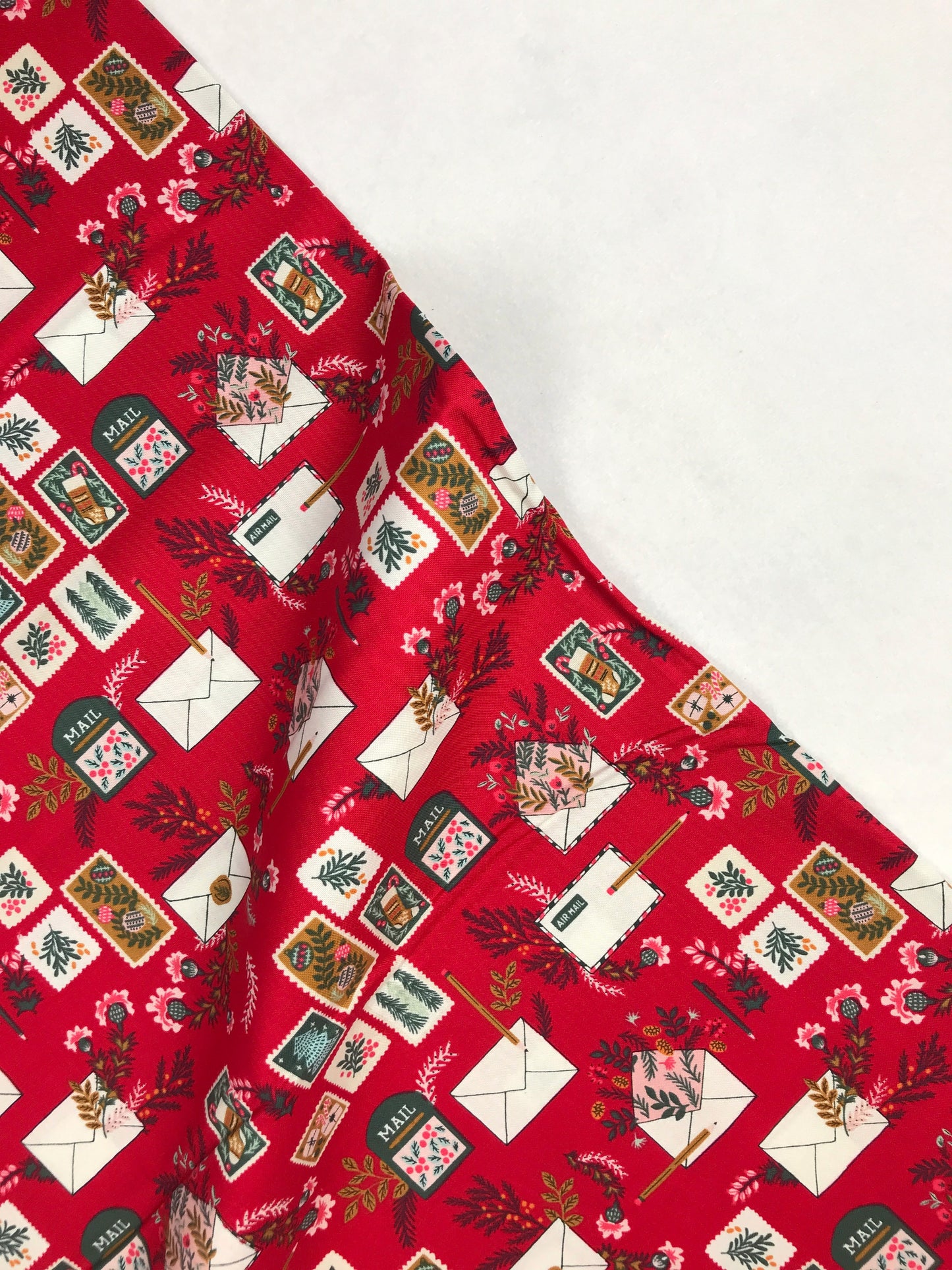 rjr fabrics yuan xu merry memories letters to santa santa red Fabric Fetish