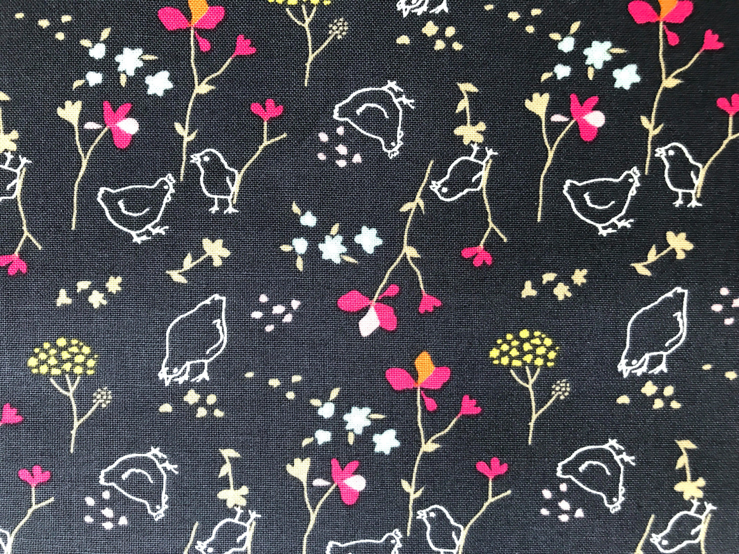 riley blake fabric minki kim someday chickens navy quilters cotton Fabric Fetish