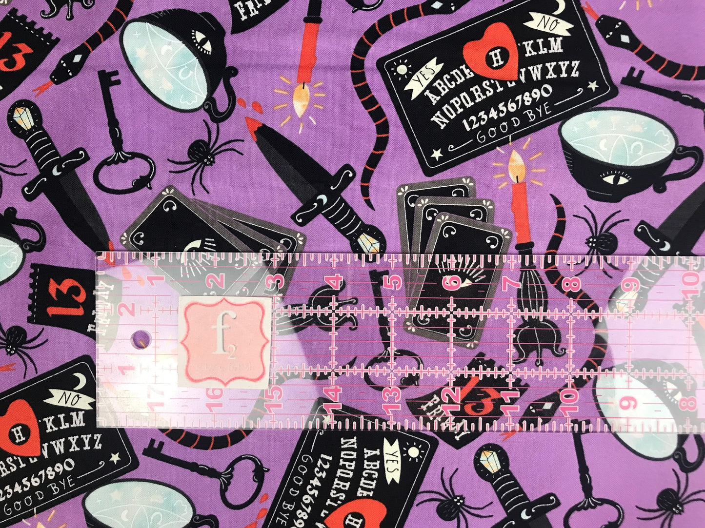 freespirit spellbound maude asbury gruesome games purple quilters cotton Fabric Fetish