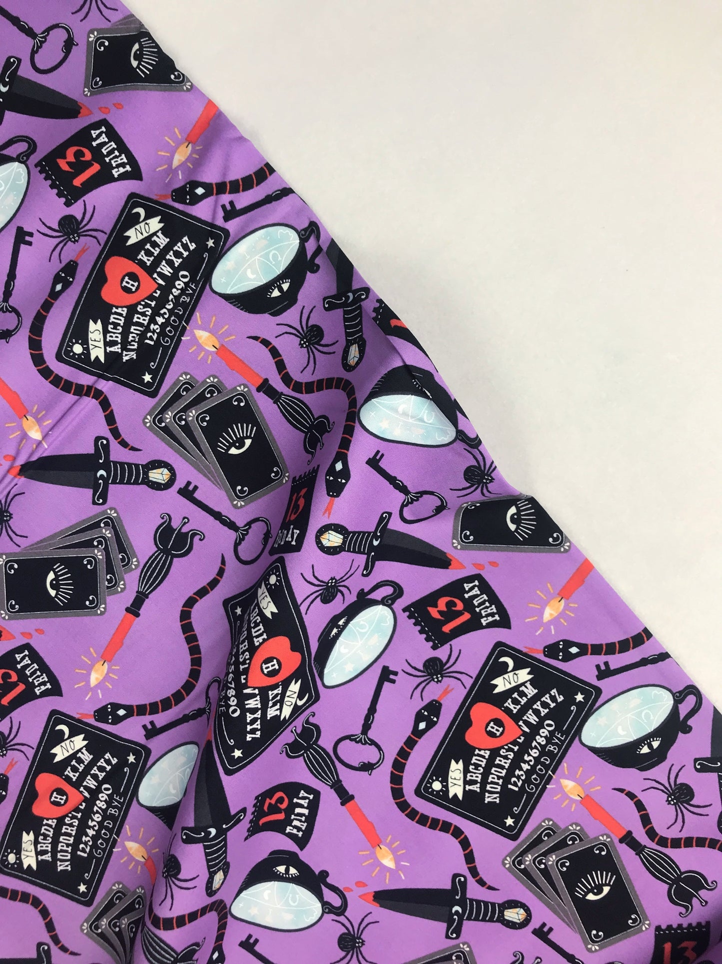 freespirit spellbound maude asbury gruesome games purple quilters cotton Fabric Fetish