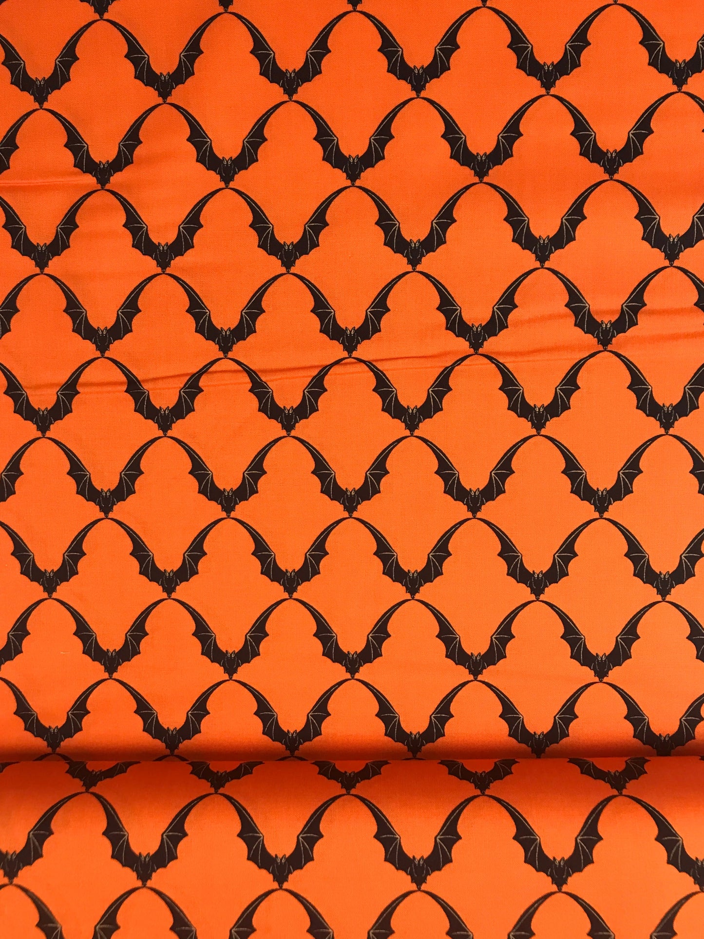 freespirit scaredy cat rachel hauer bat ric rac orange quilters cotton Fabric Fetish