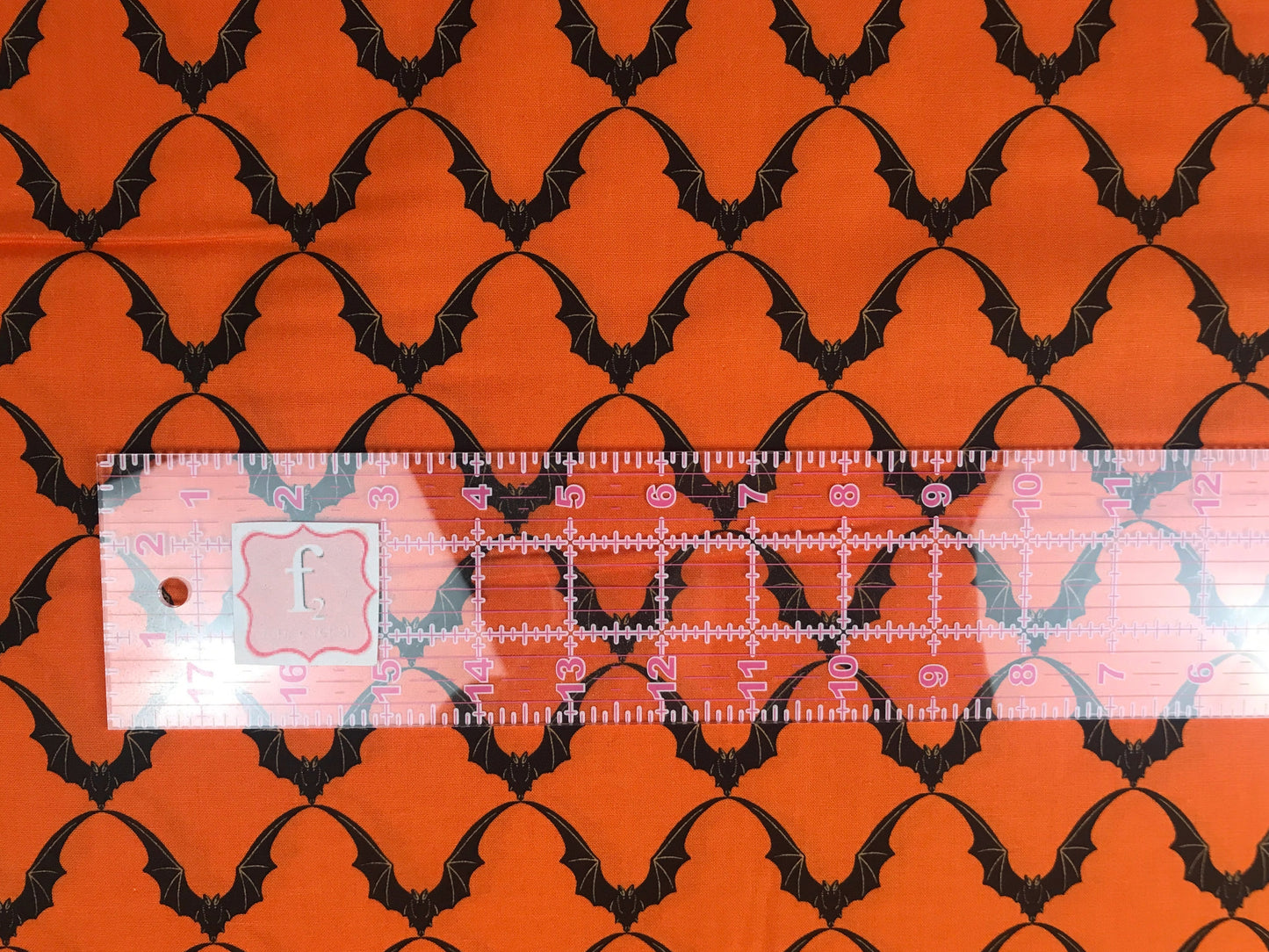 freespirit scaredy cat rachel hauer bat ric rac orange quilters cotton Fabric Fetish