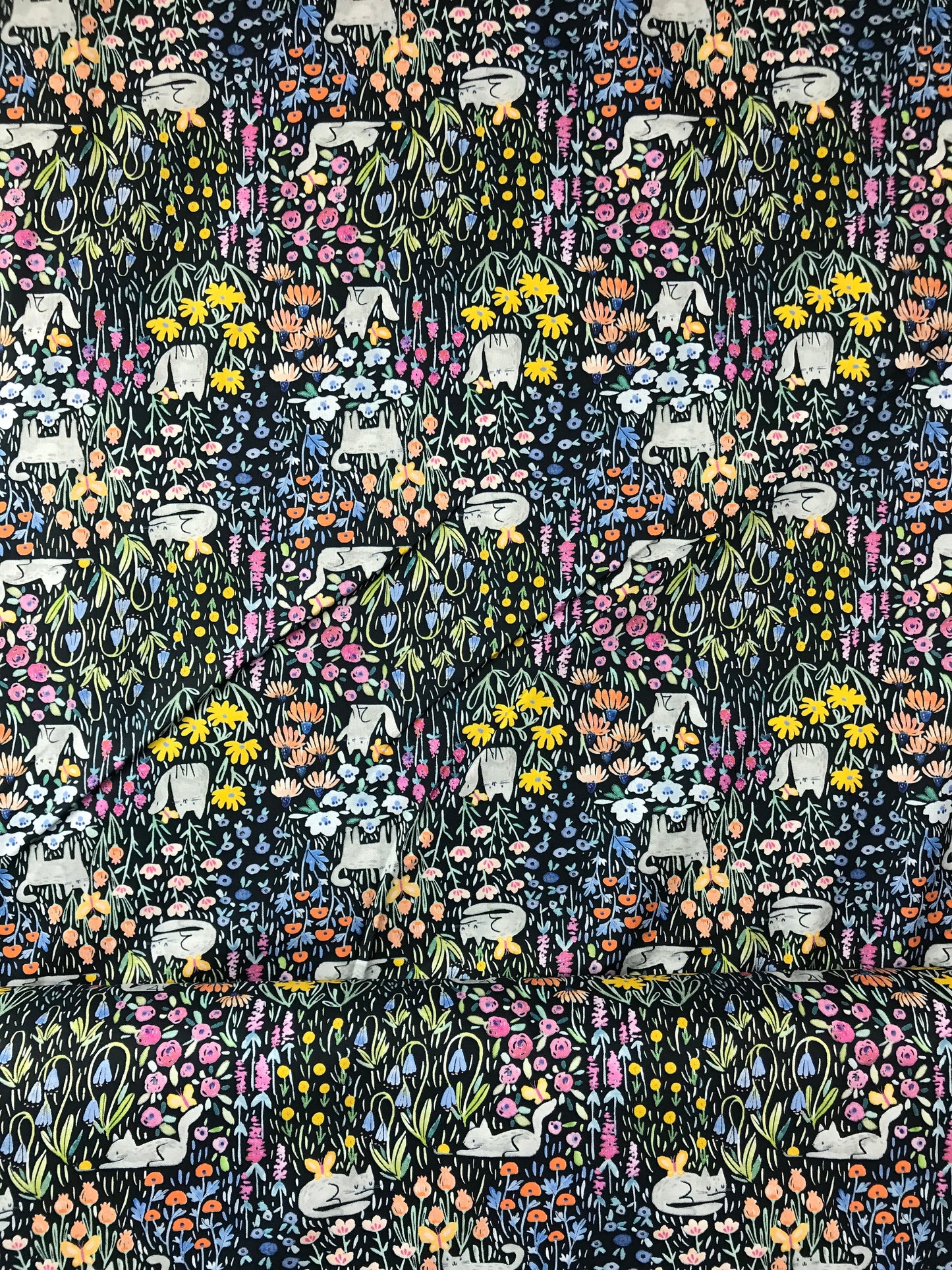 dear stella here comes the sun clara jean kitty garden multi Fabric Fetish