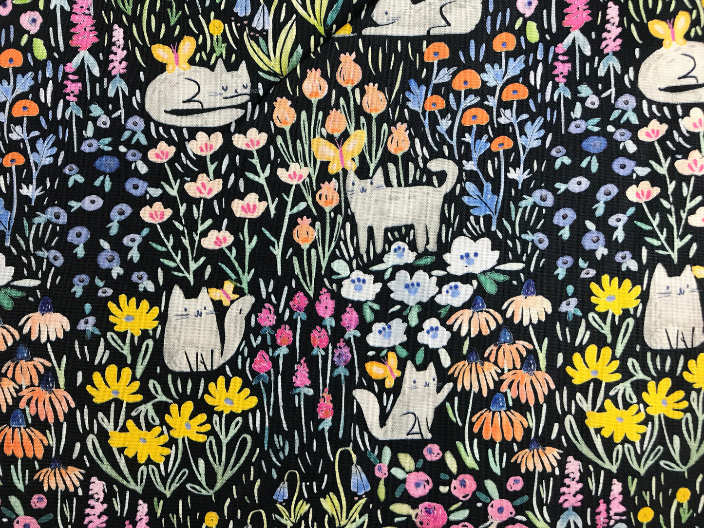 dear stella here comes the sun clara jean kitty garden multi Fabric Fetish