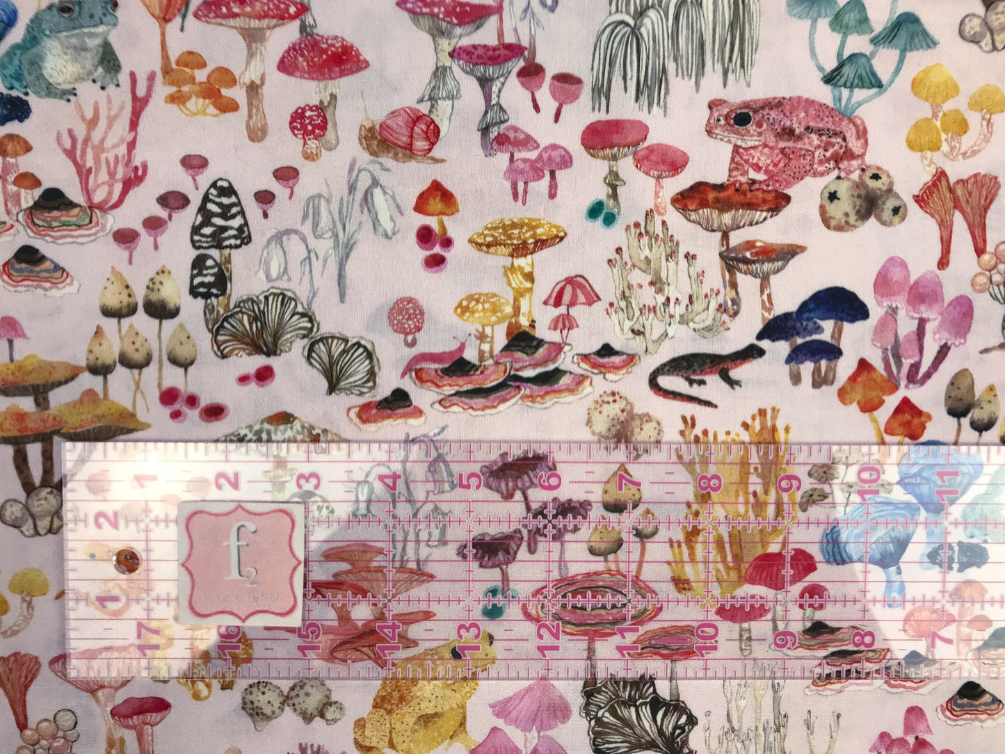 windham fabric beth olmsted deep forest mushroom magic pink quilters cotton Fabric Fetish