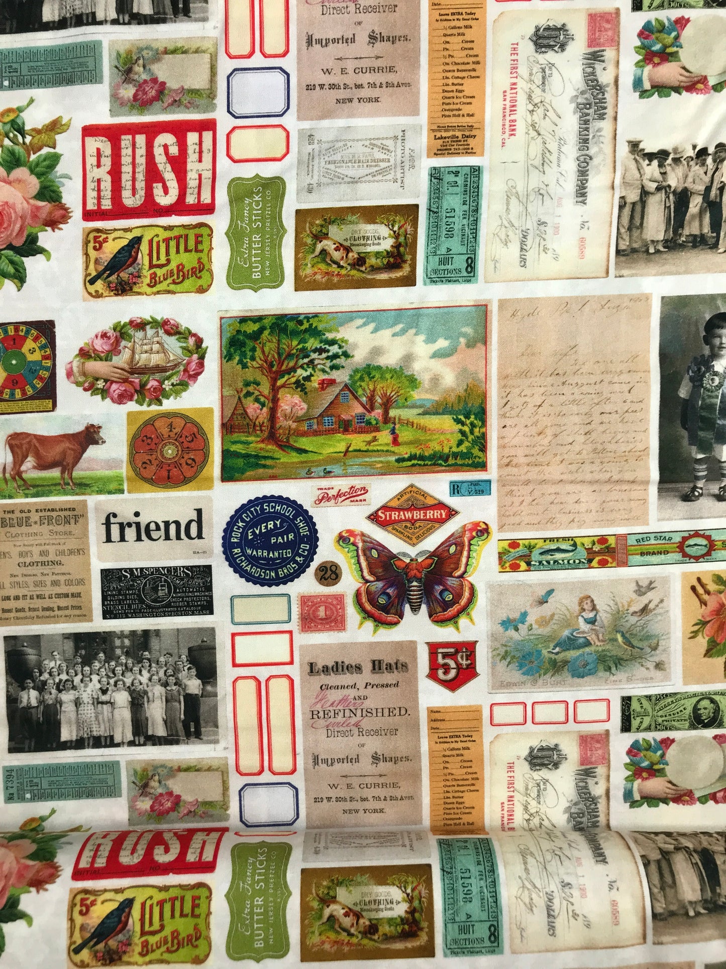 moda cathe holden flea market mix flea market parchment Fabric Fetish