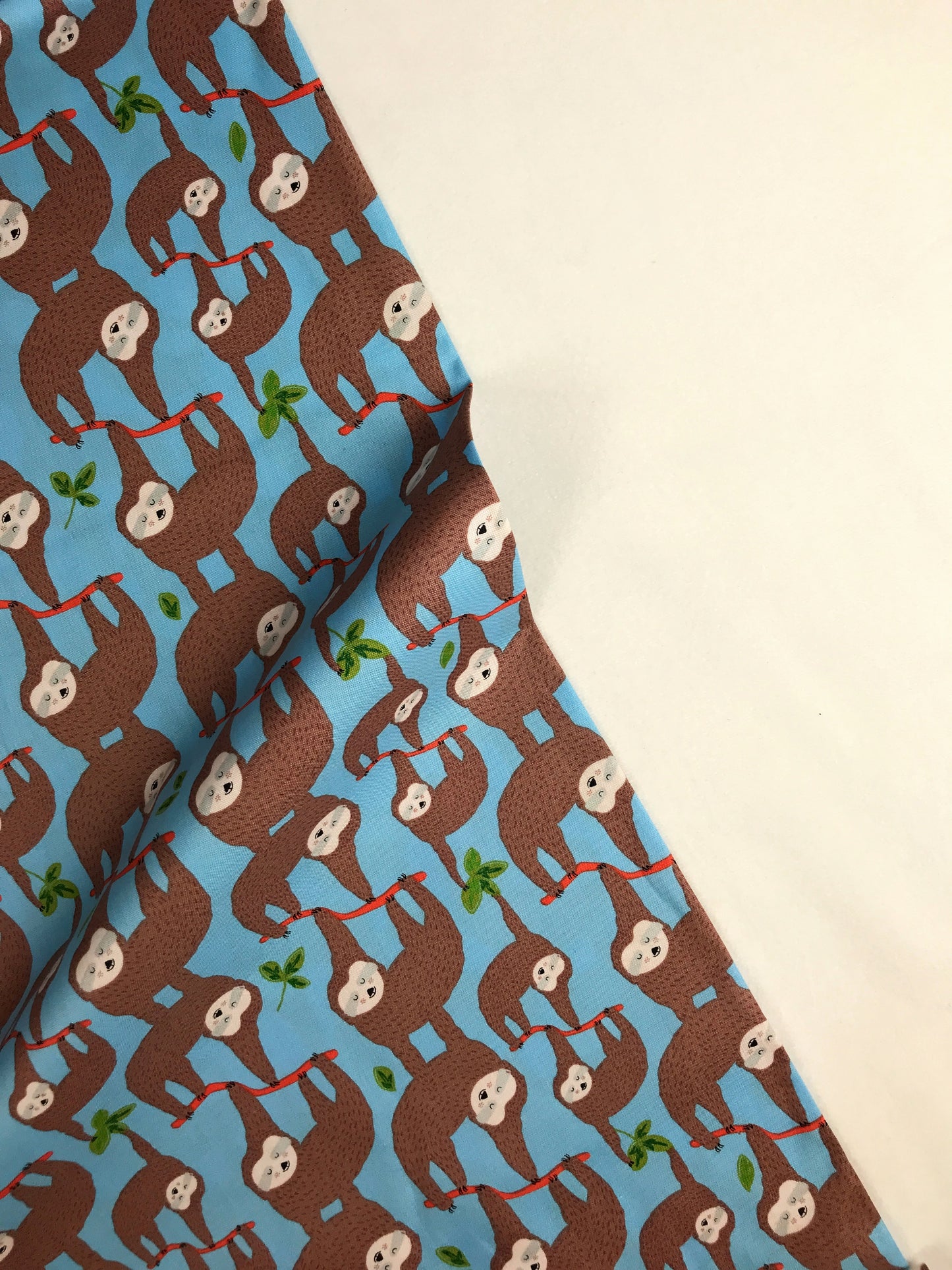 alexander henry fabric monkey business sleepy sloths blue Fabric Fetish