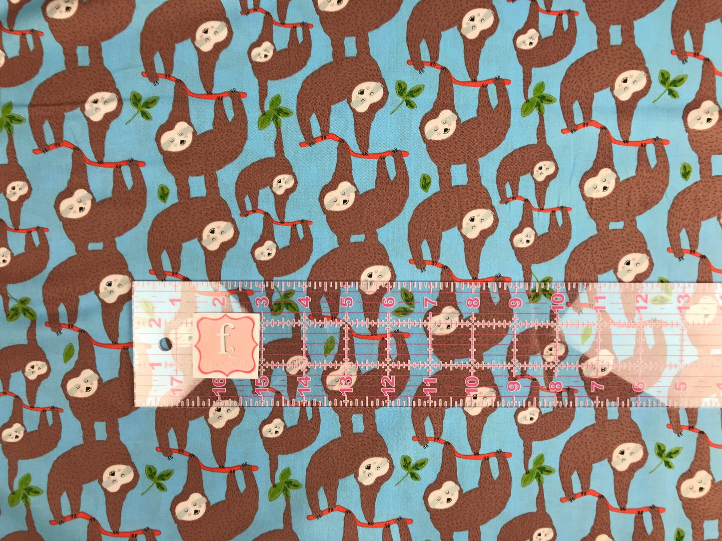 alexander henry fabric monkey business sleepy sloths blue Fabric Fetish