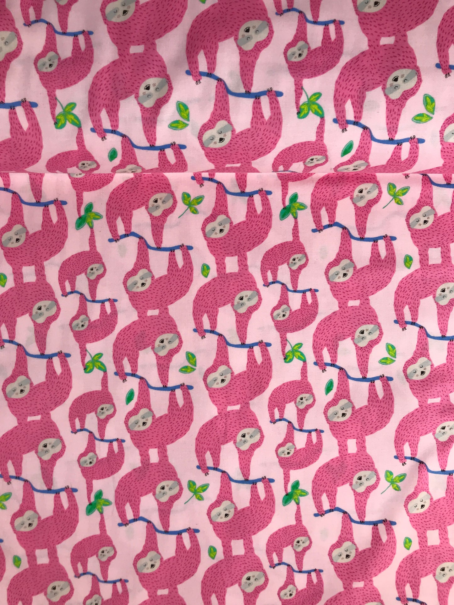 alexander henry fabric monkey bizness sleepy sloths pink Fabric Fetish