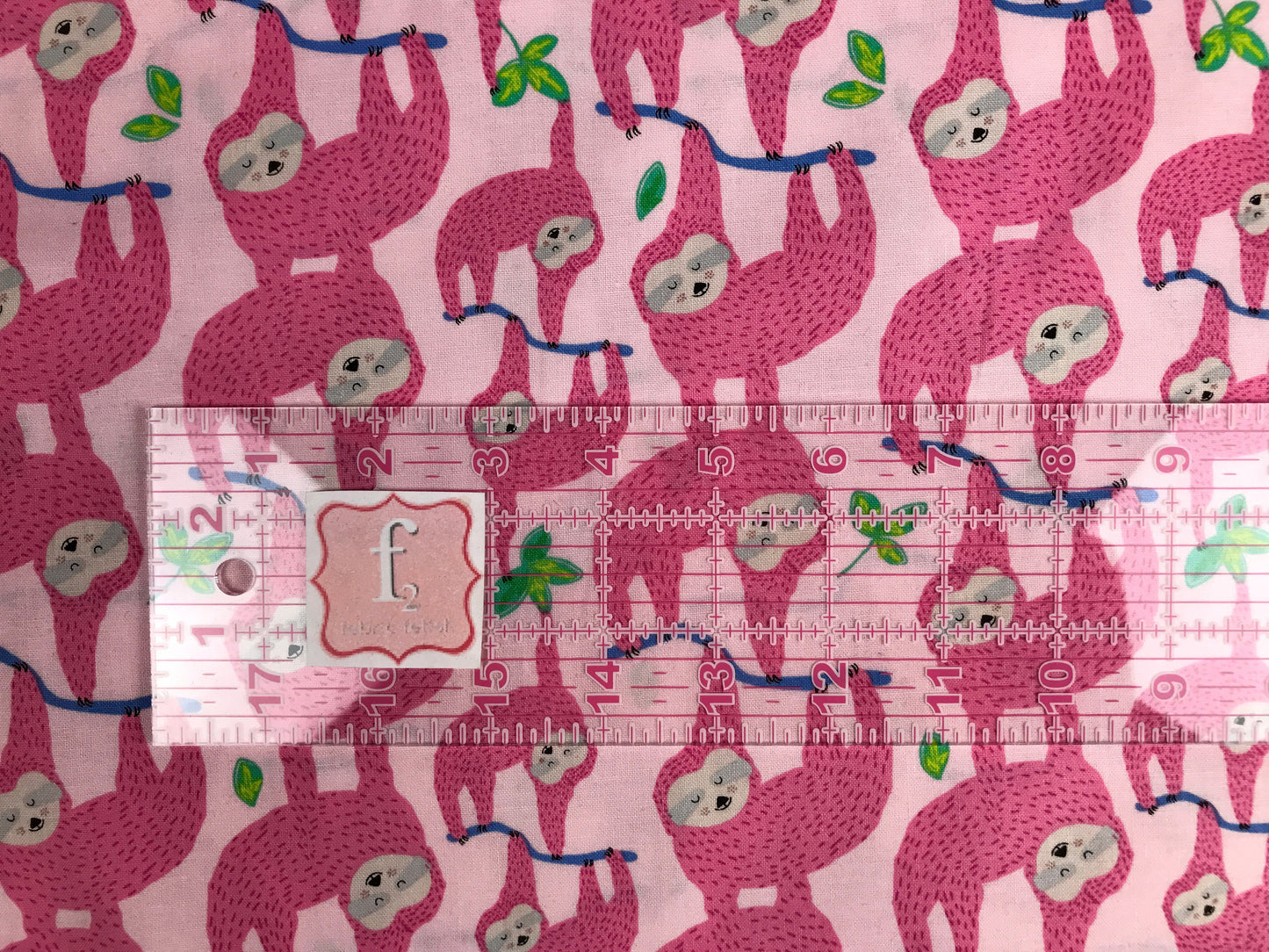 alexander henry fabric monkey bizness sleepy sloths pink Fabric Fetish