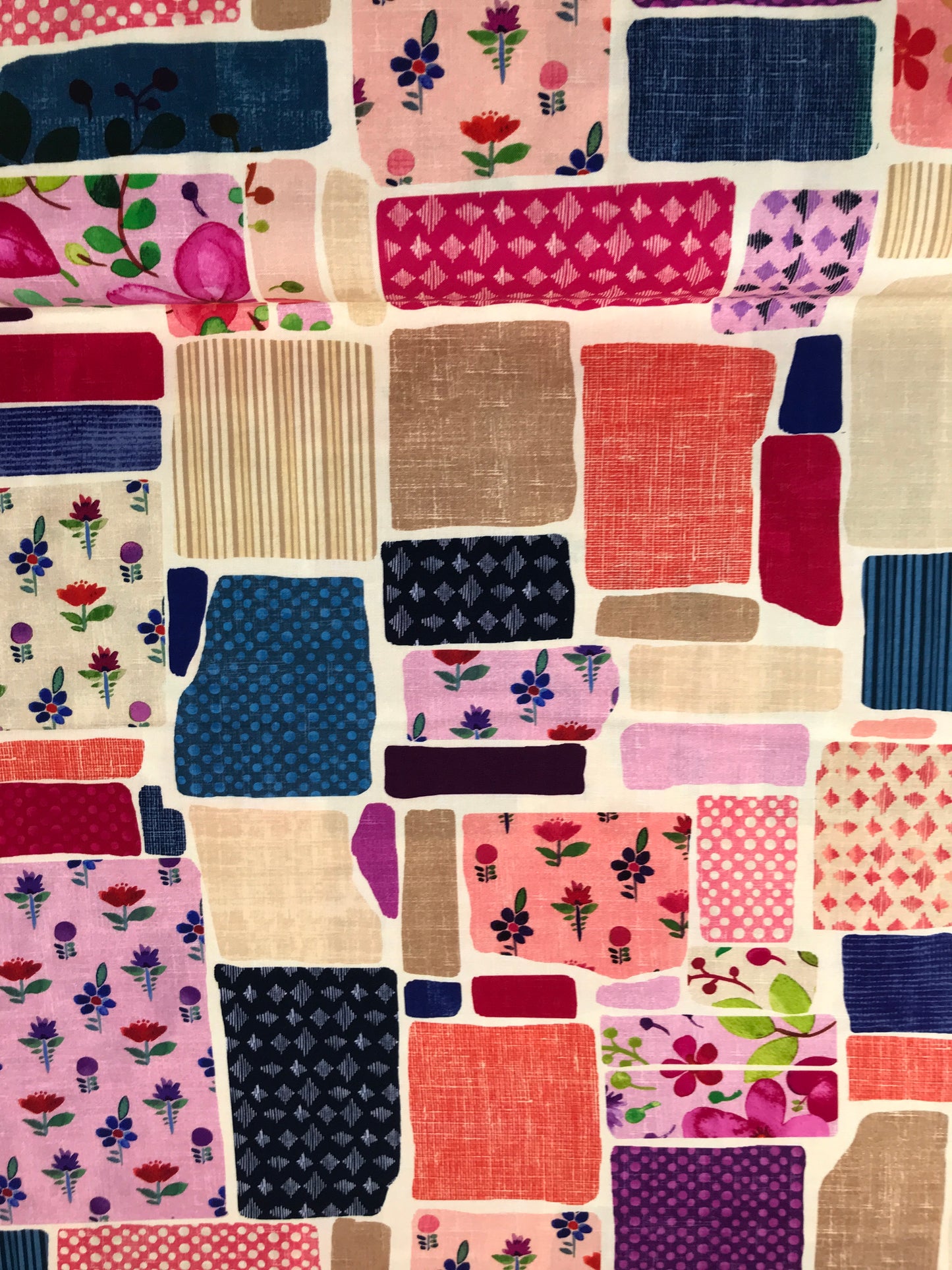 michael miller fabric zen garden patchwork delight multi Fabric Fetish