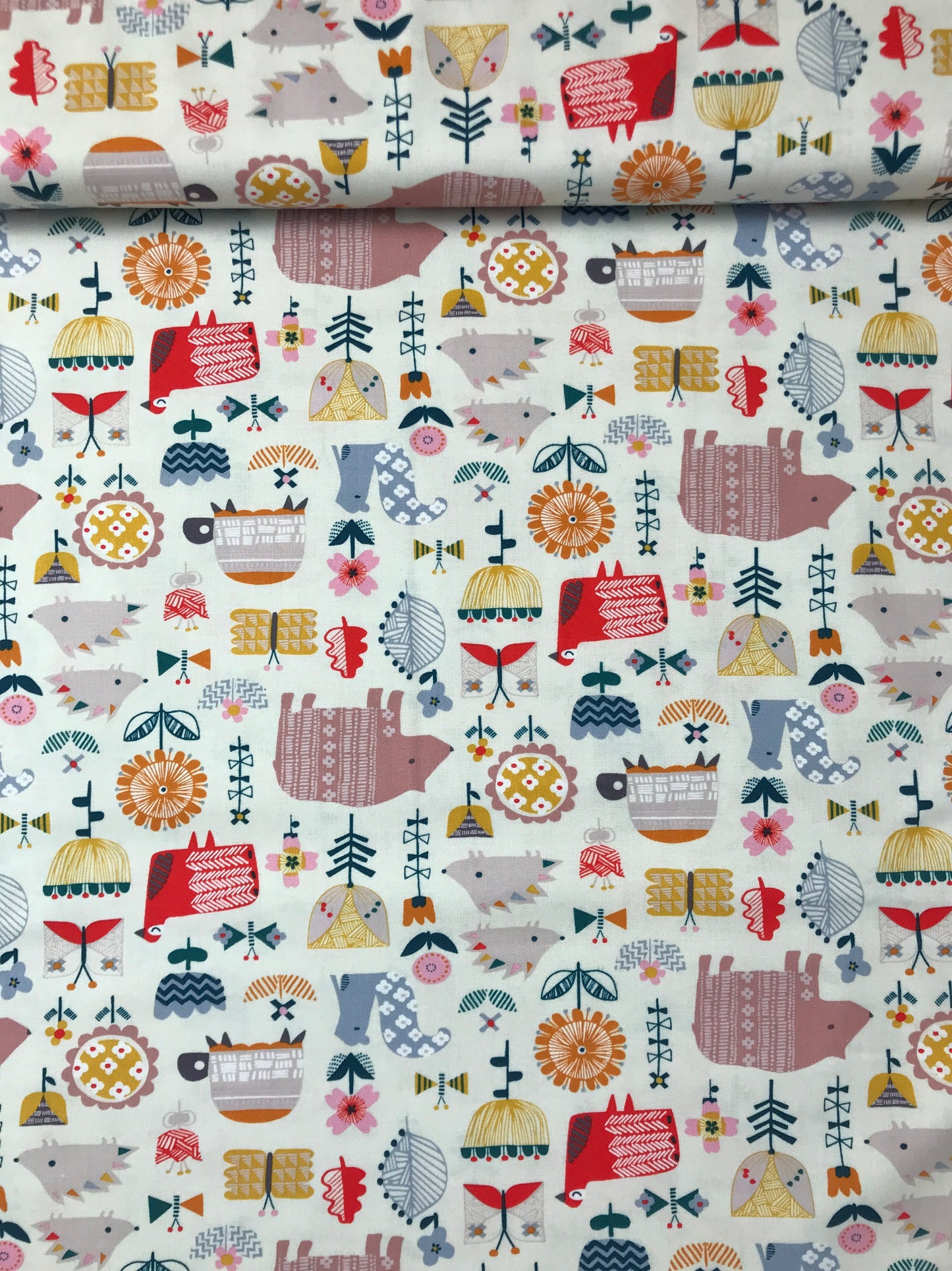 dashwood studio hibernate stephanie thannhauser all the animals cream quilters cotton hibe1711 Fabric Fetish