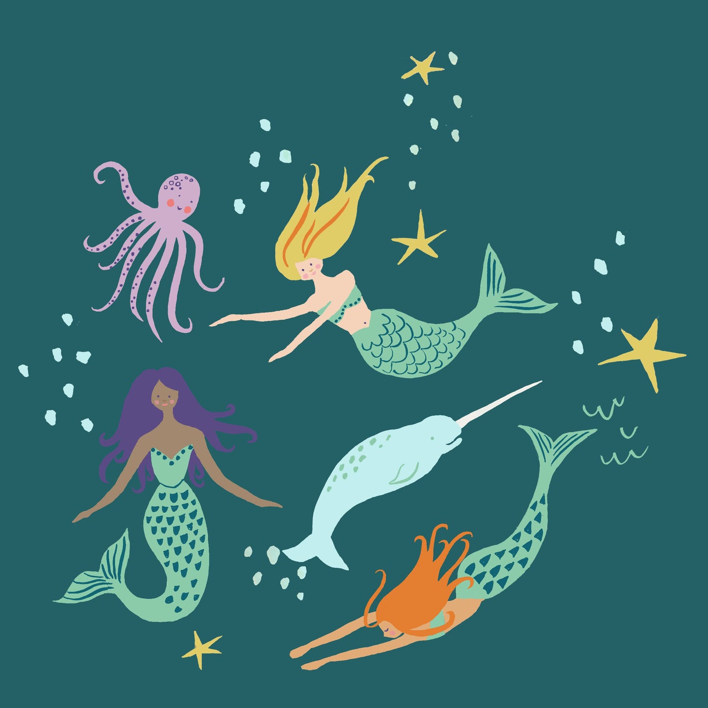 monaluna organic fabric magical creatures mermaid party Fabric Fetish
