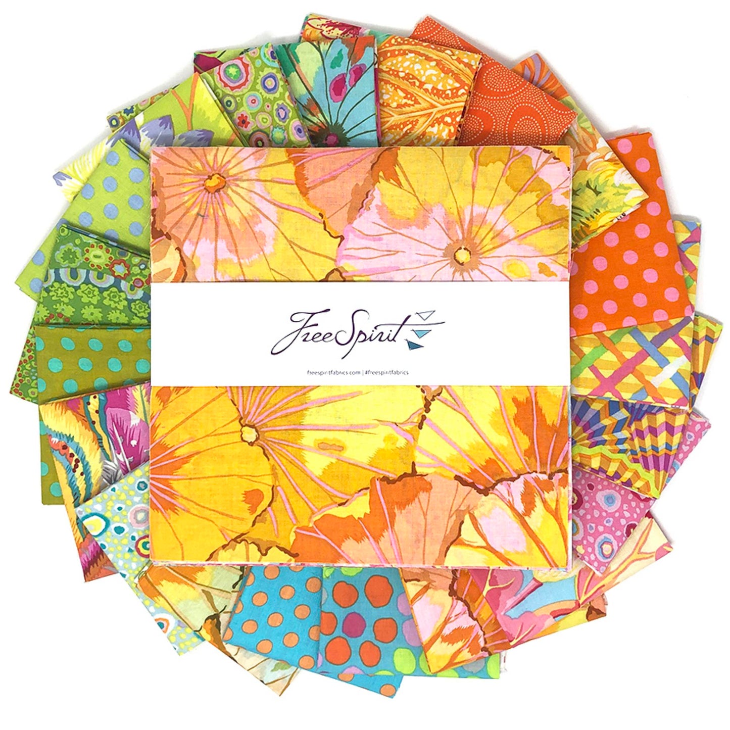 Freespirit Fabrics - Kaffe Fassett - 10" Square Bundle - Layer Cake - 10" Charm Pack - Parakeet Fabric Fetish