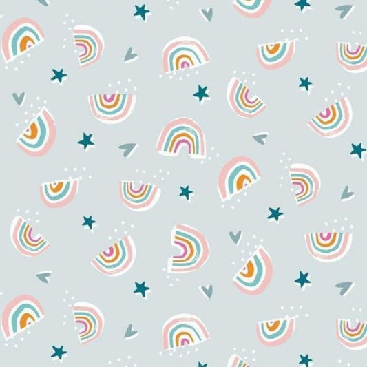 dashwood studio rainbow friends stephanie thannhauser stars and rainbows quilters cotton rbow1793 Fabric Fetish